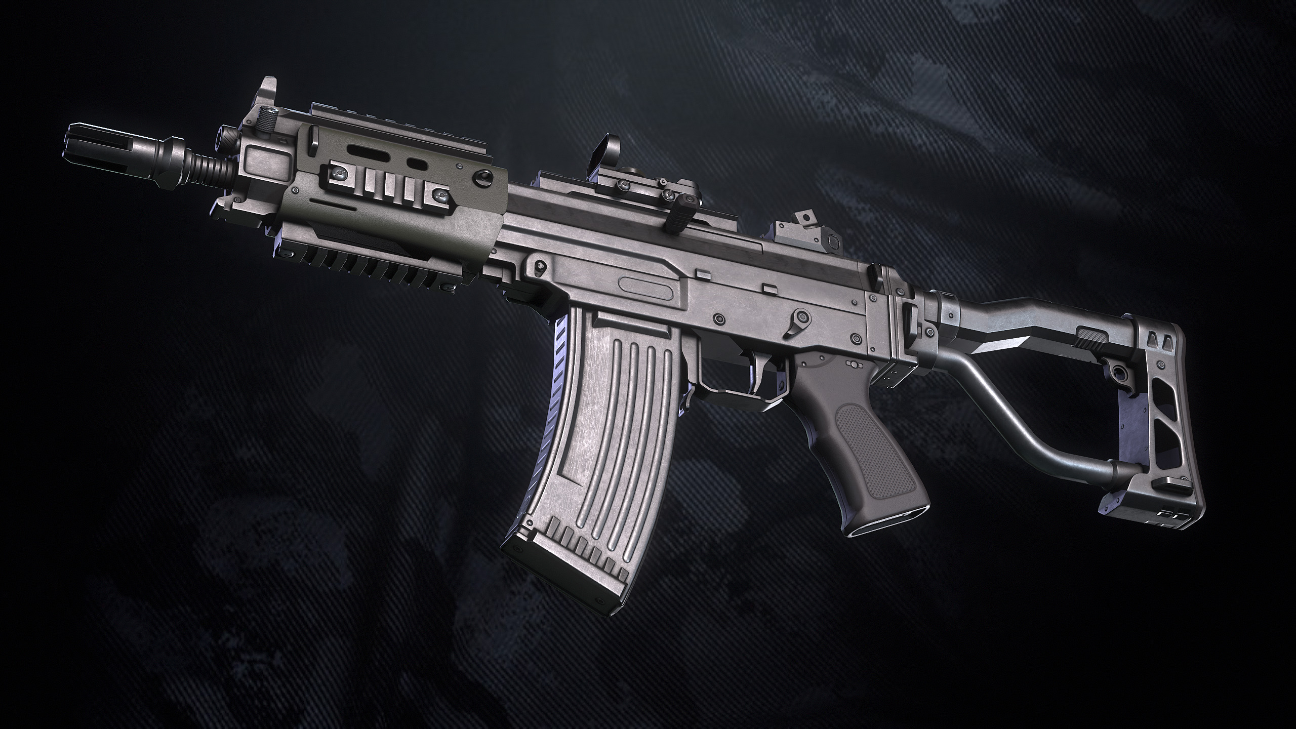 Modular Weapon Low-poly 3D model_3