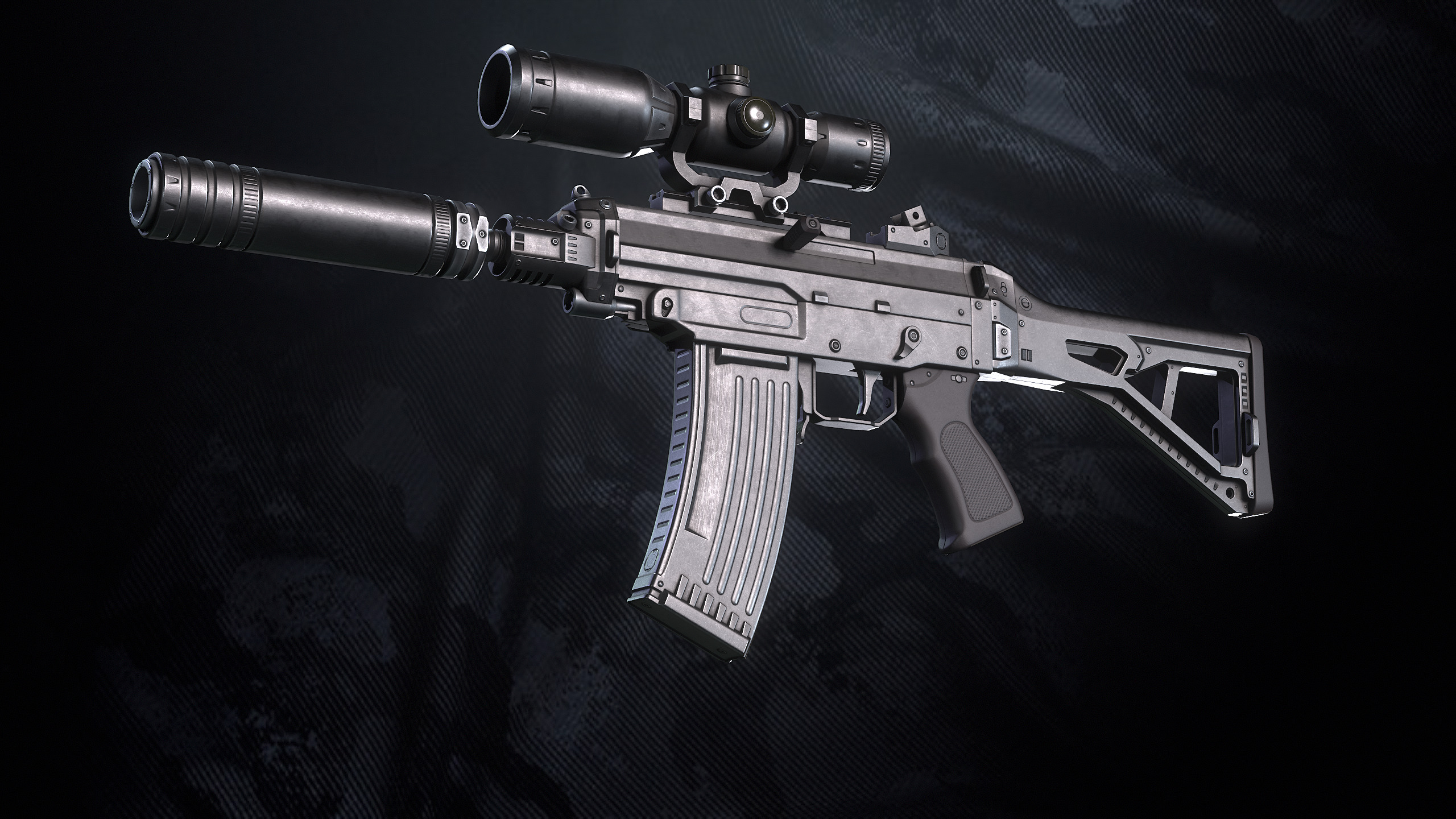 Modular Weapon Low-poly 3D model_10