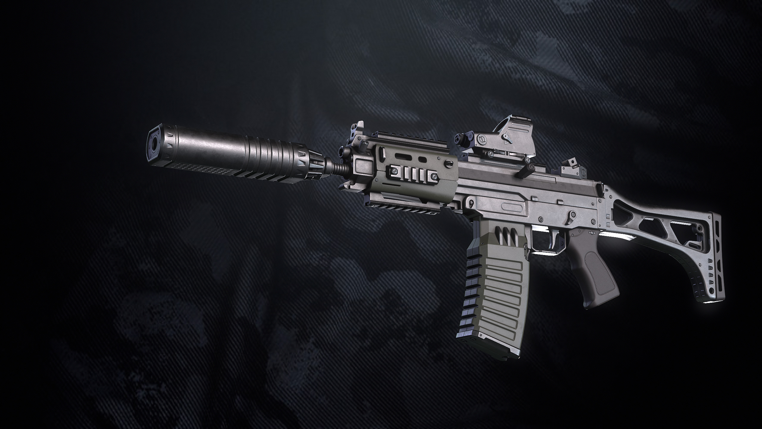 Modular Weapon Low-poly 3D model_7