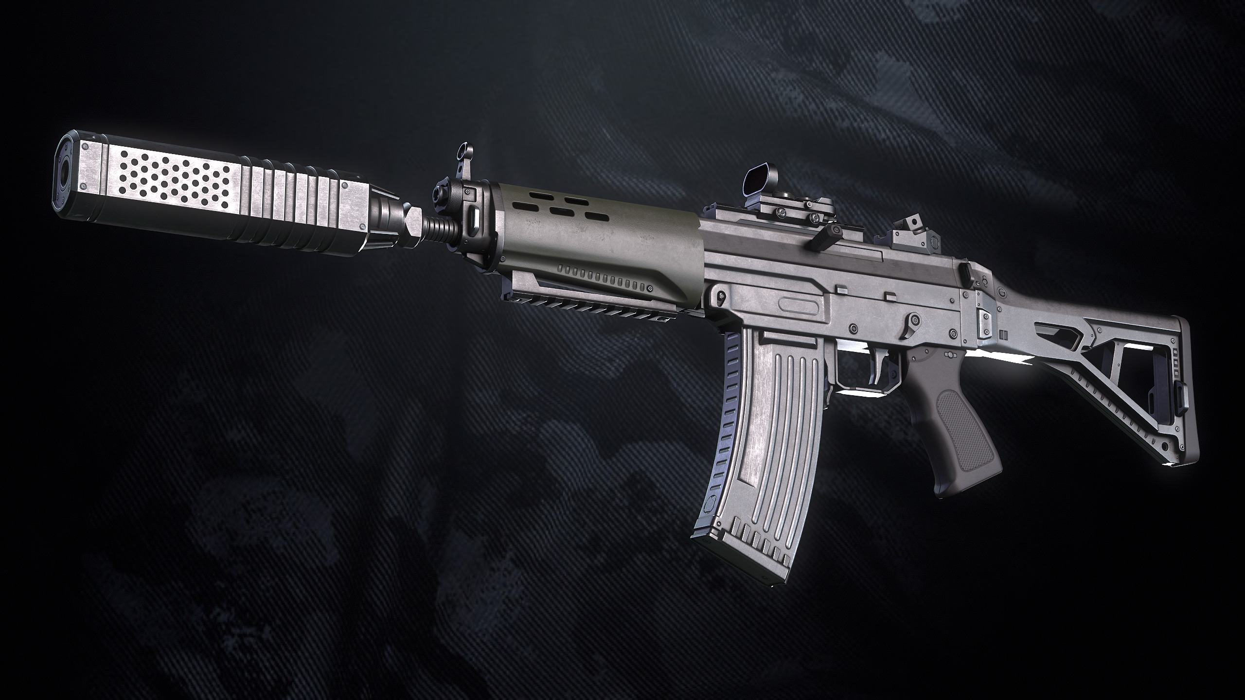 Modular Weapon Low-poly 3D model_9