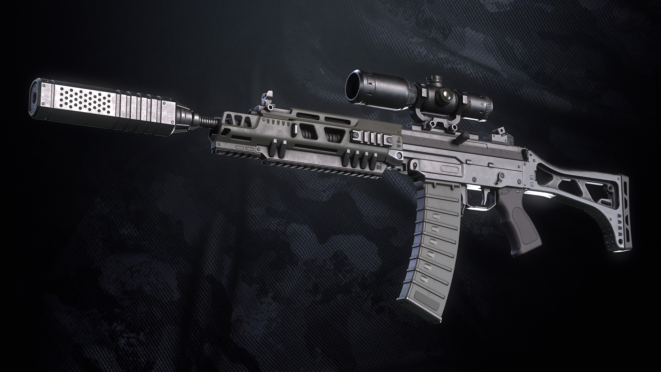 Modular Weapon Low-poly 3D model_6