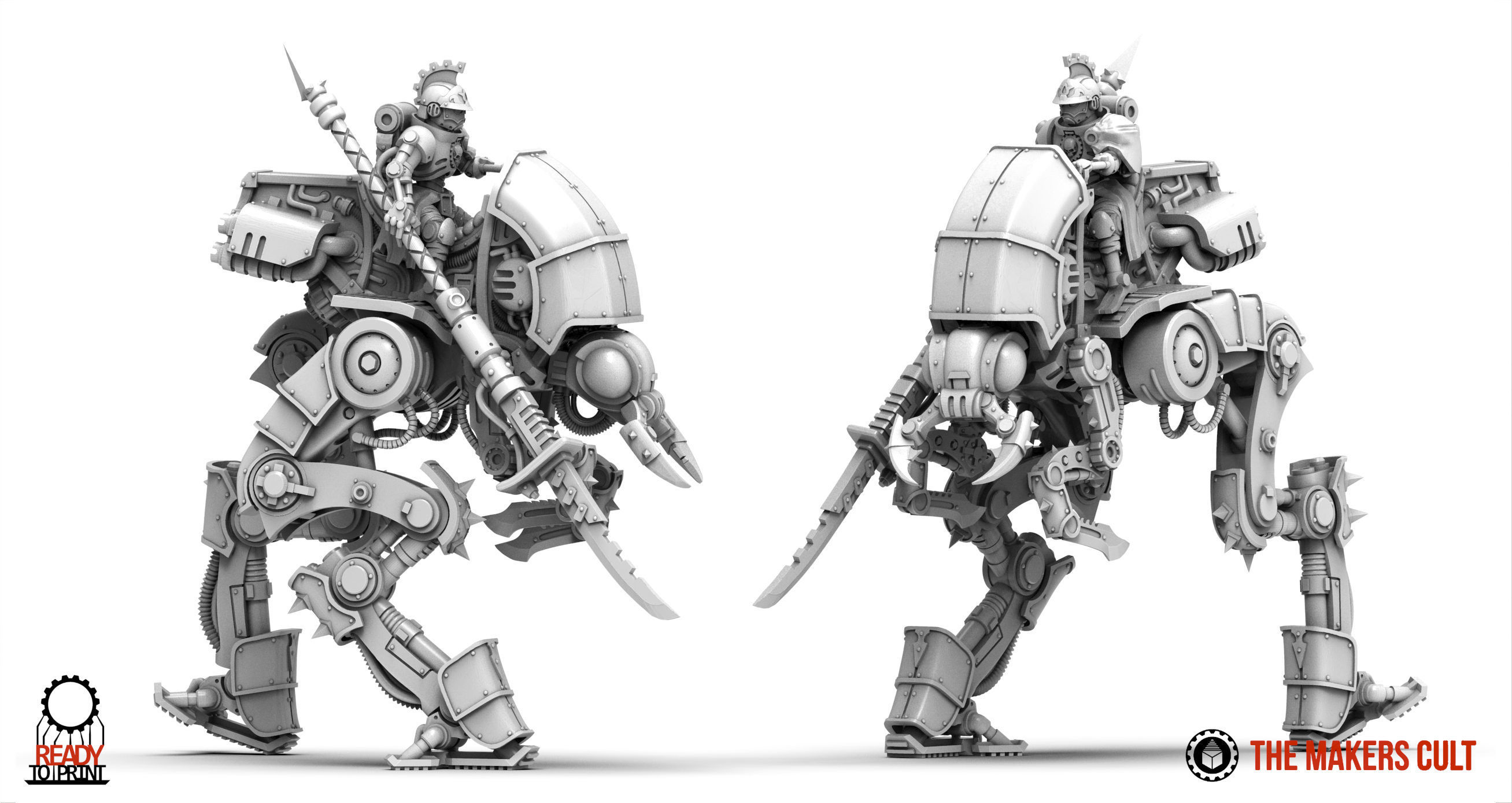 Dark Techno - Mantis Strider 3D print model_4