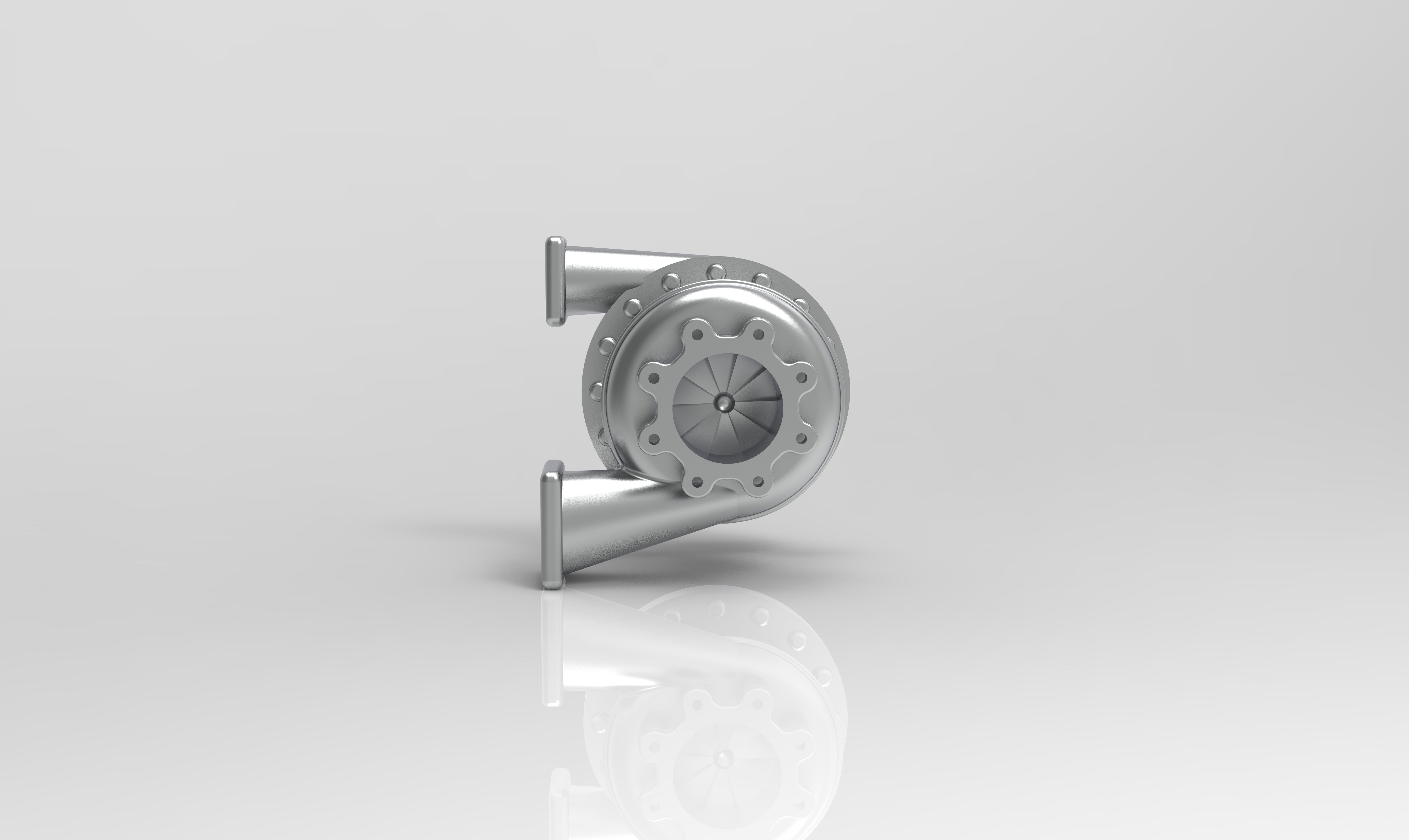 Turbocharger turbo 3D print model 3D print model_4