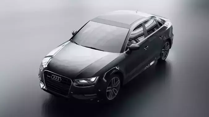 Audi A3 2015 Low-poly 3D model