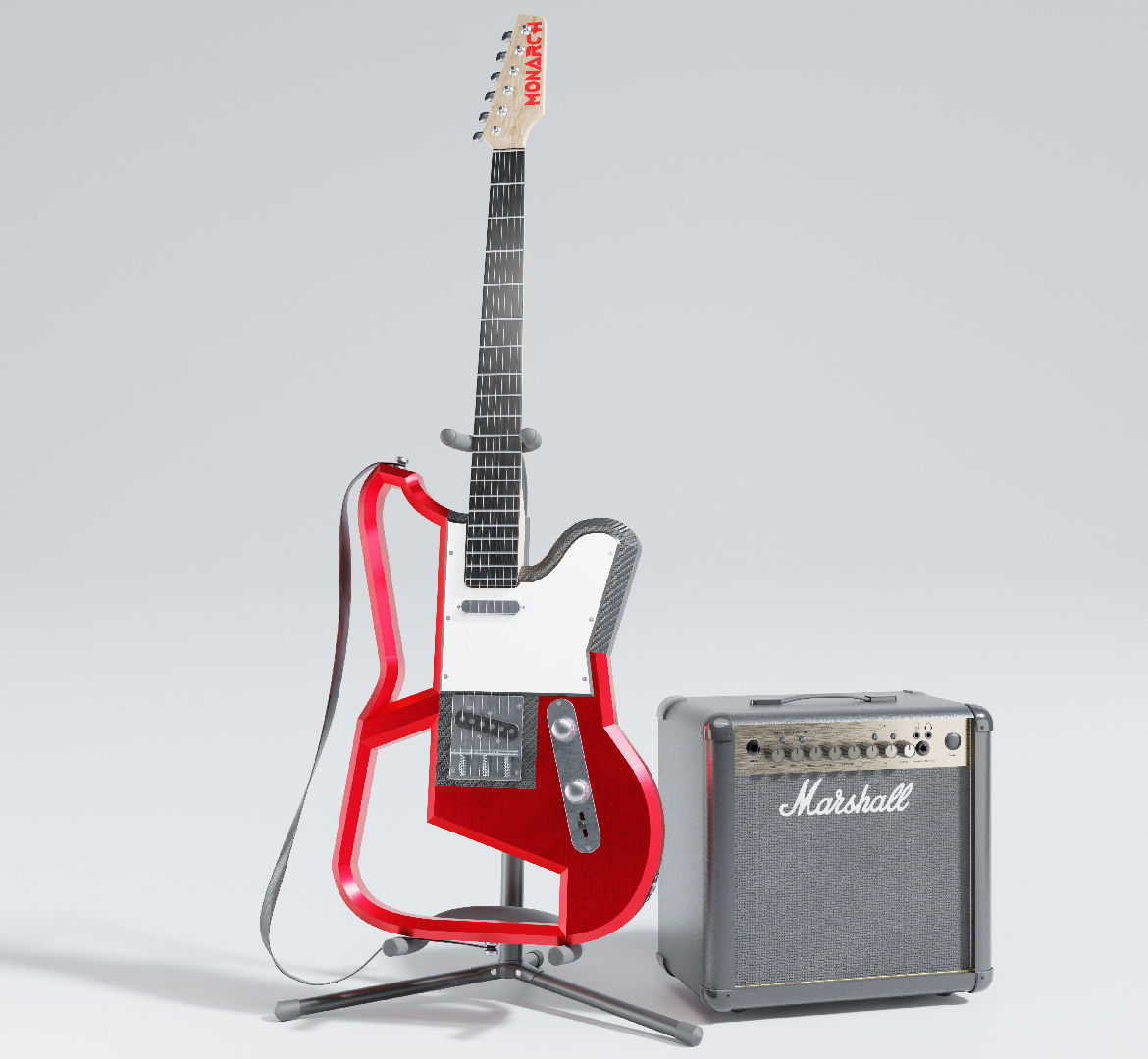 Electric Guitar   3D print model_3