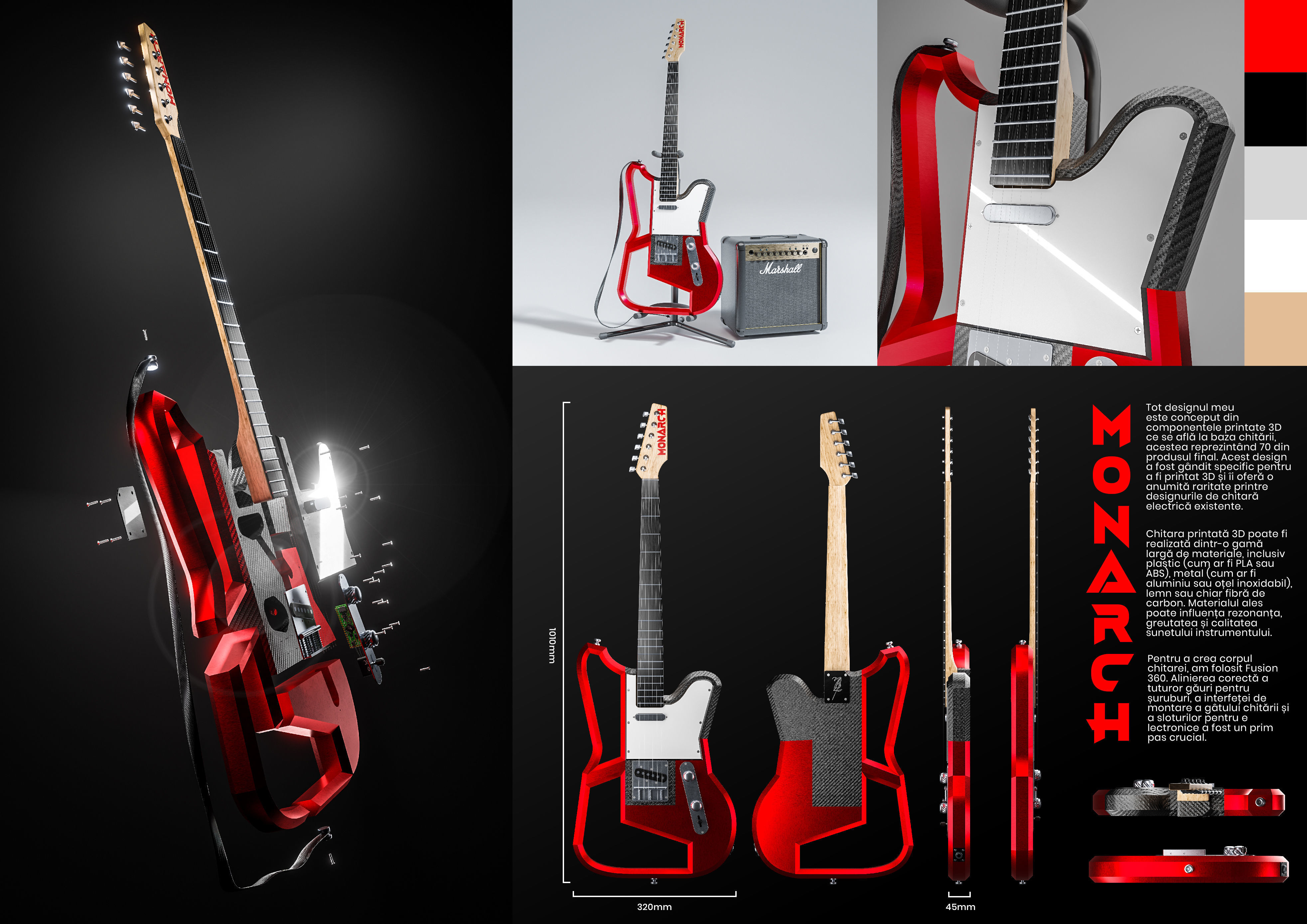Electric Guitar   3D print model_4