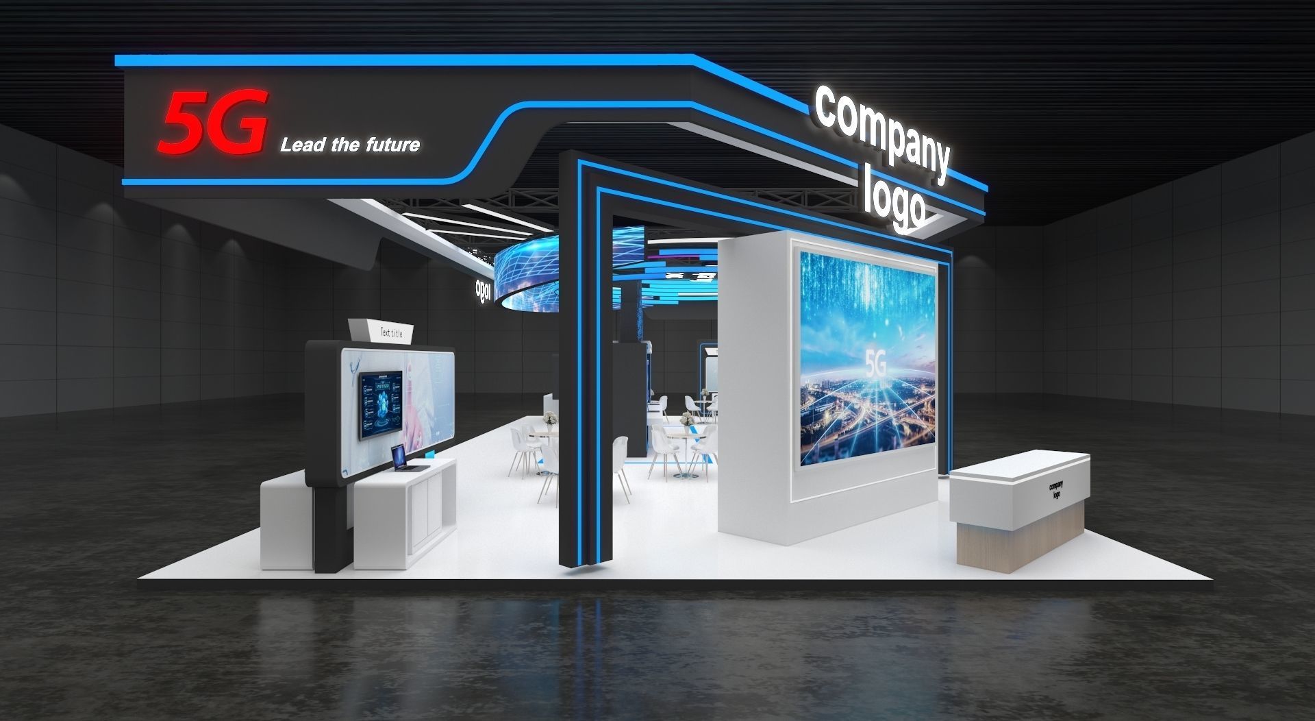 exhibition stand 20x10 model 3D model 3D model_4