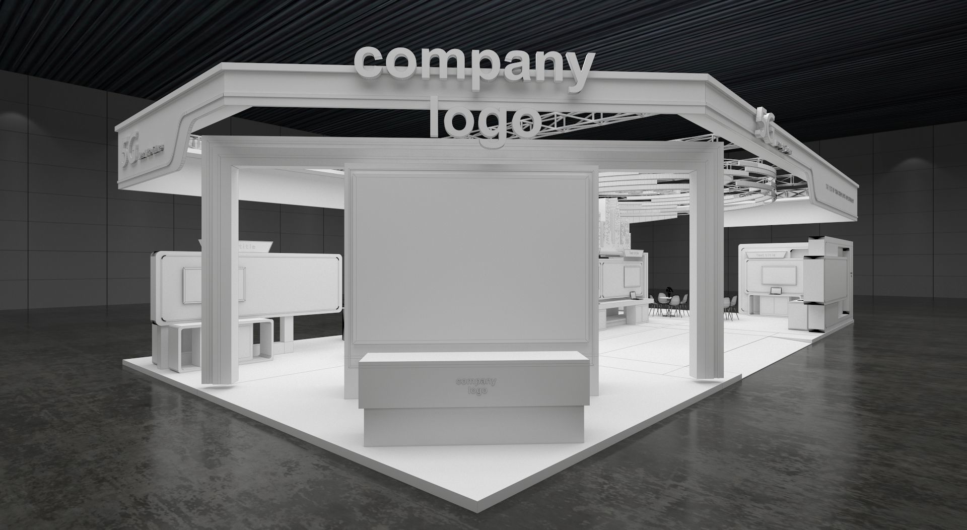 exhibition stand 20x10 model 3D model 3D model_13