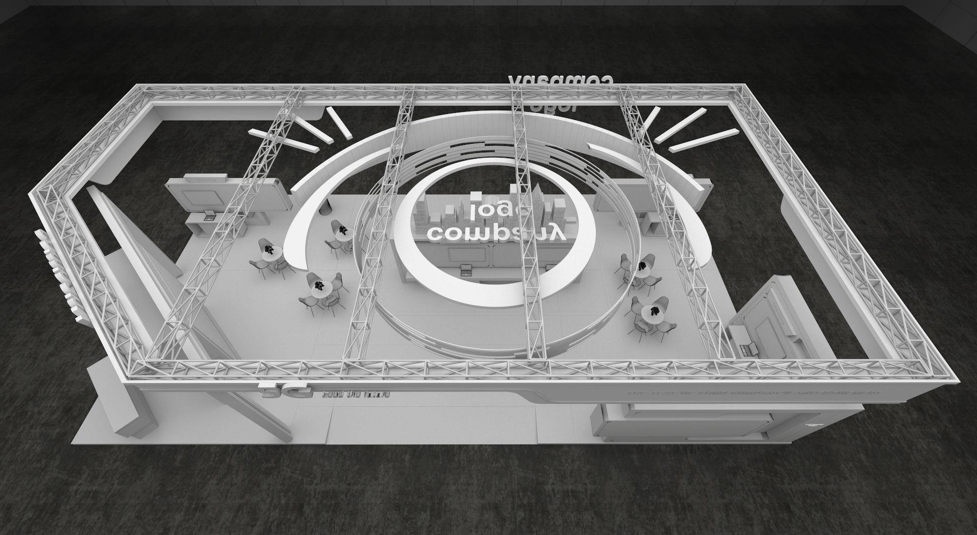 exhibition stand 20x10 model 3D model 3D model_17