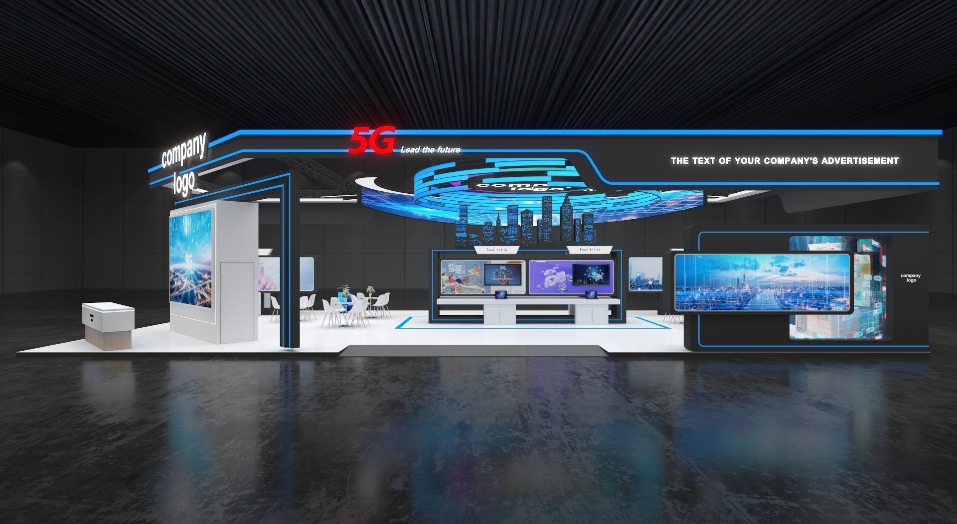 exhibition stand 20x10 model 3D model 3D model_2