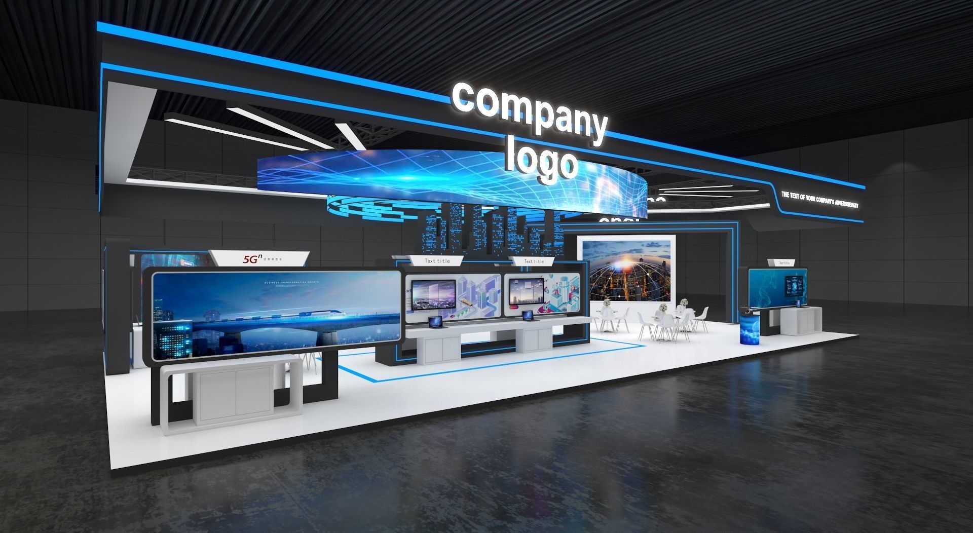 exhibition stand 20x10 model 3D model 3D model_6