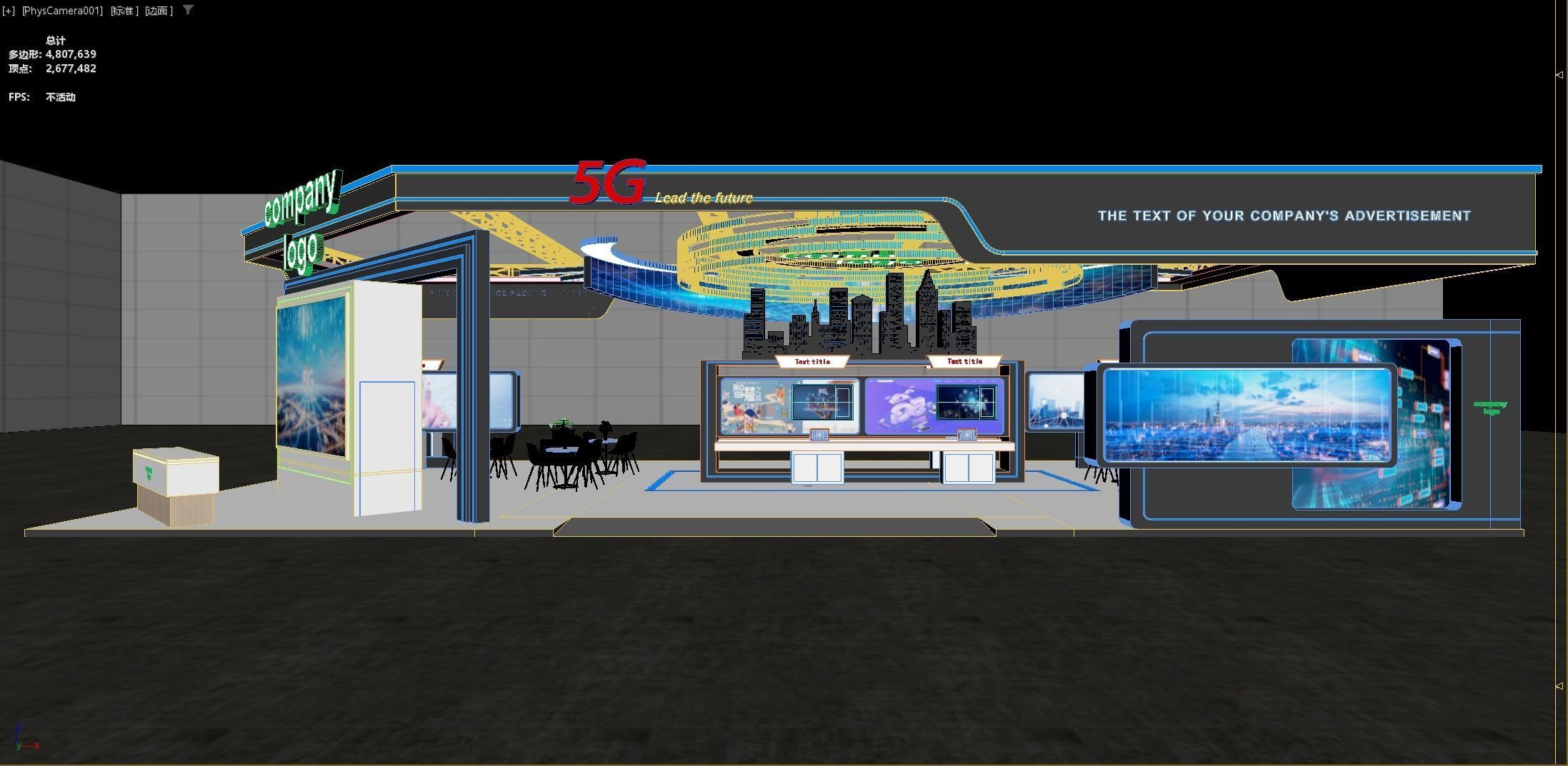 exhibition stand 20x10 model 3D model 3D model_20