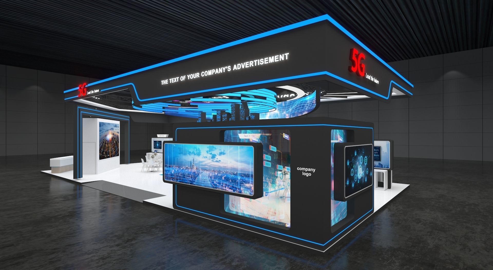 exhibition stand 20x10 model 3D model 3D model_14