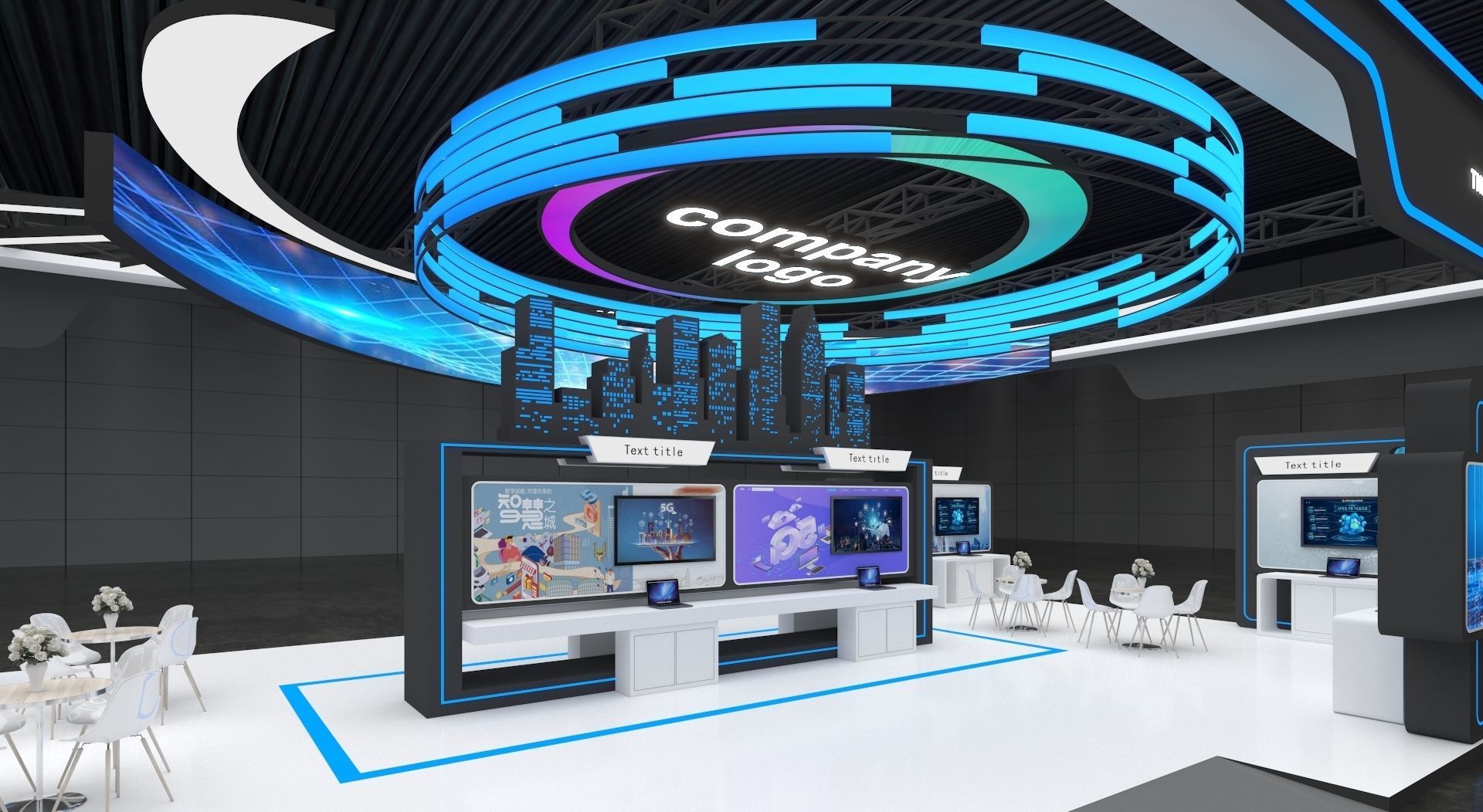 exhibition stand 20x10 model 3D model 3D model_8