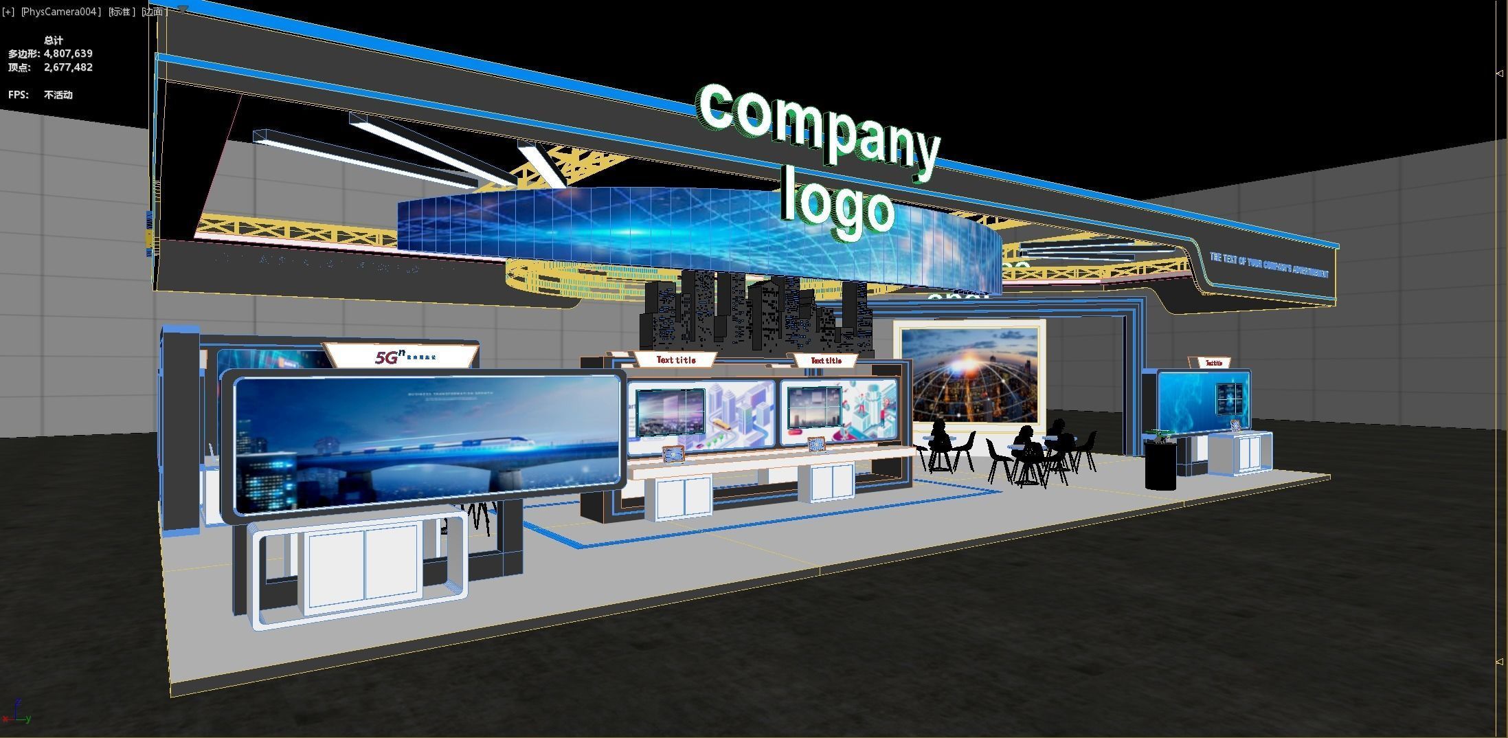 exhibition stand 20x10 model 3D model 3D model_19