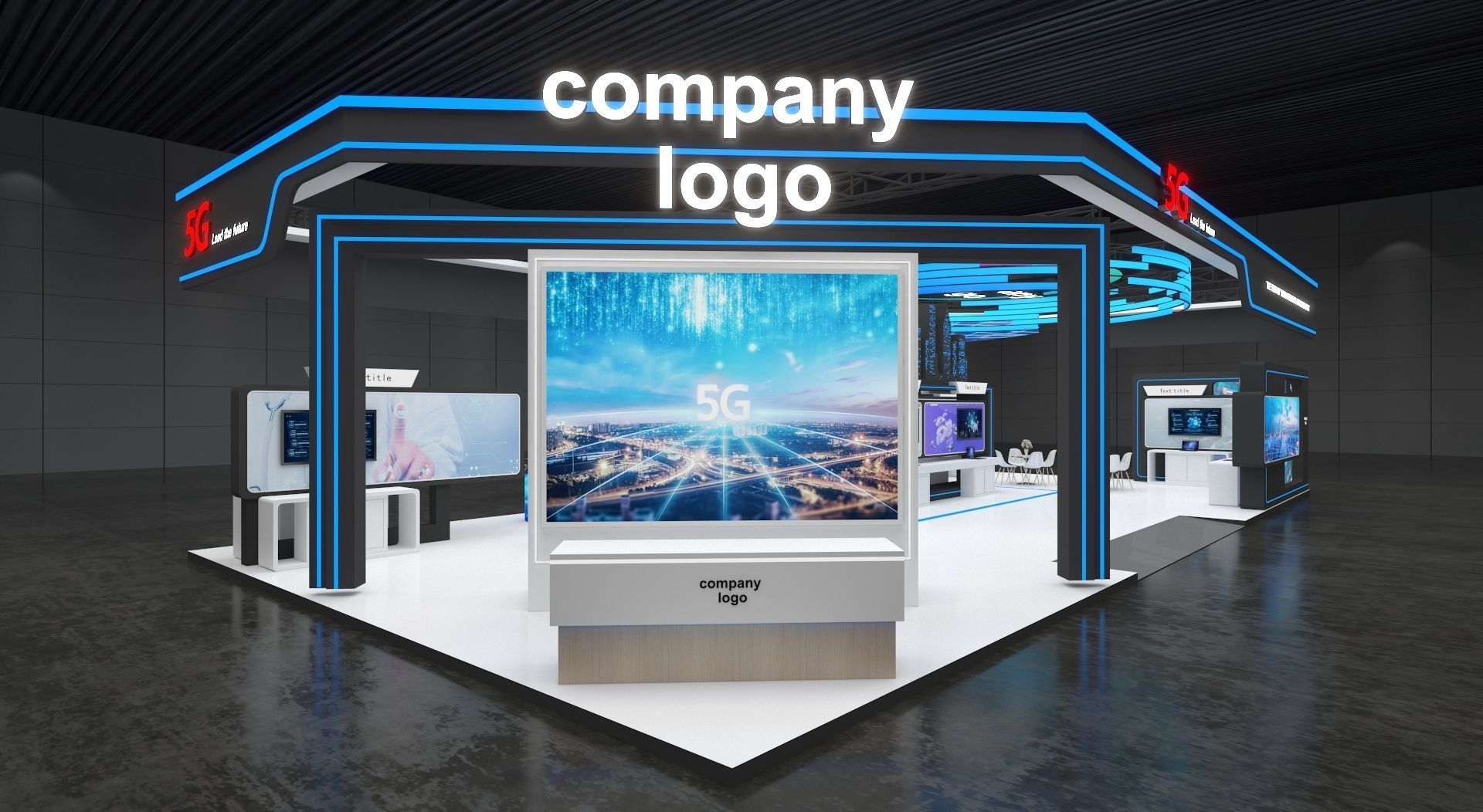 exhibition stand 20x10 model 3D model 3D model_12