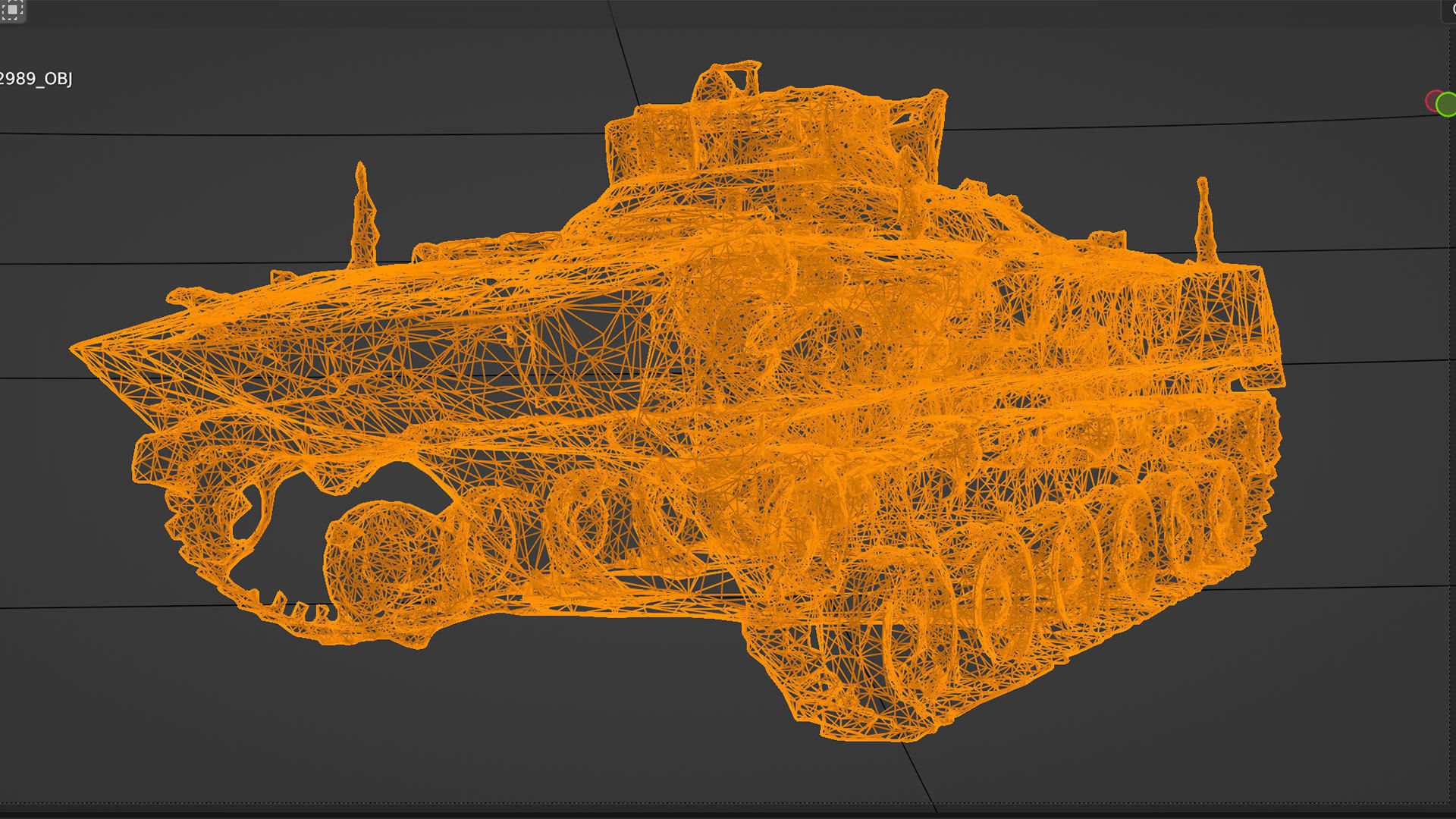 Destroyed BMD-2 Soviet airborne infantry fighting vehicle 3D model_5
