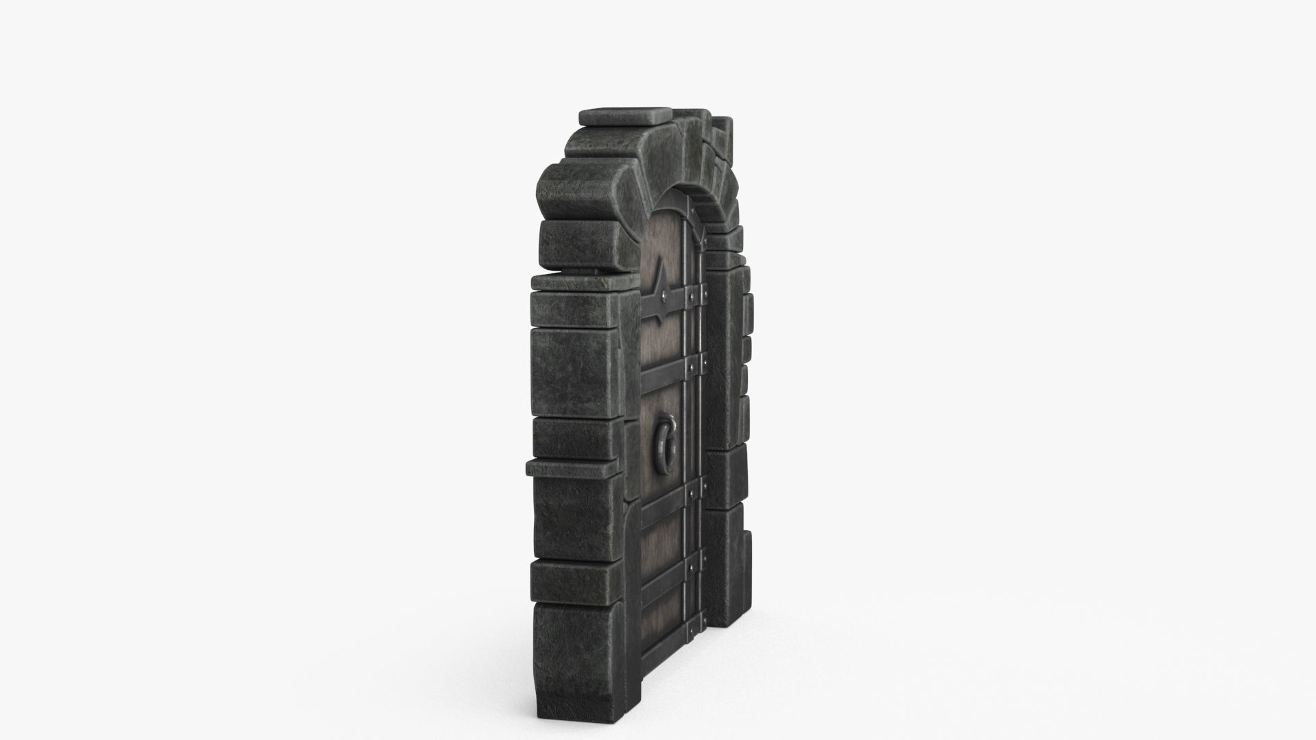 Old Wood Door v4 Low-poly 3D model_9