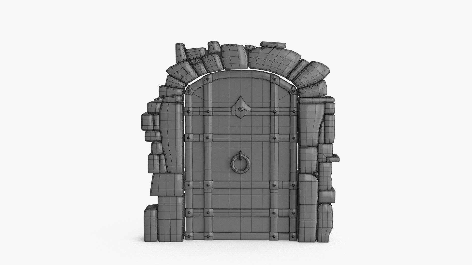 Old Wood Door v4 Low-poly 3D model_18