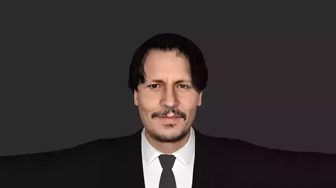 Johnny Depp Hyper Realistic Full Body Rigged Character 3D model