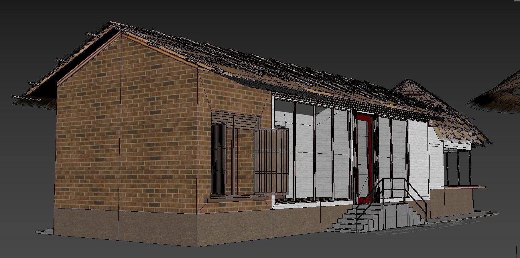 Beach Bar Low-poly 3D model_22