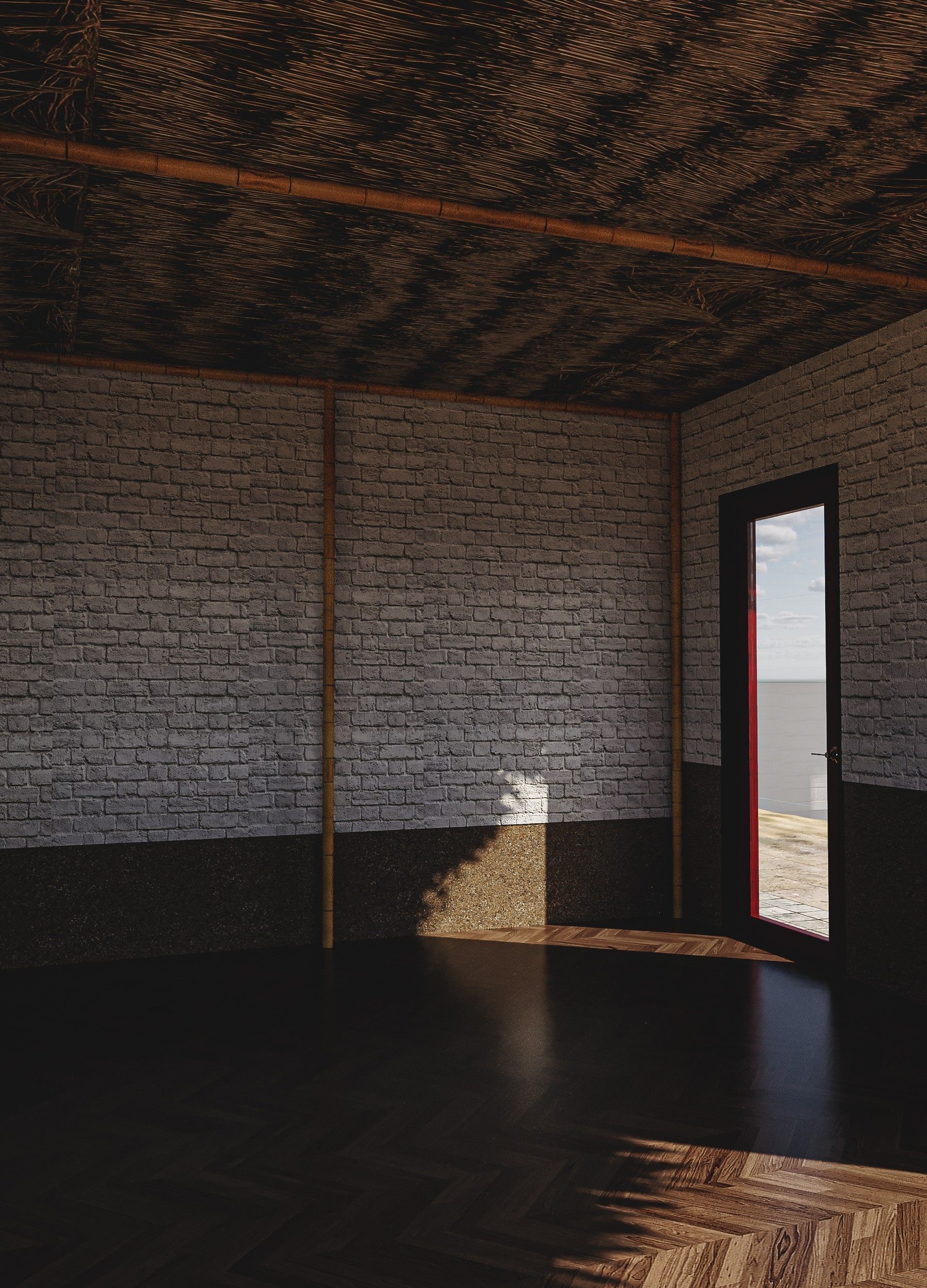 Beach Bar Low-poly 3D model_12