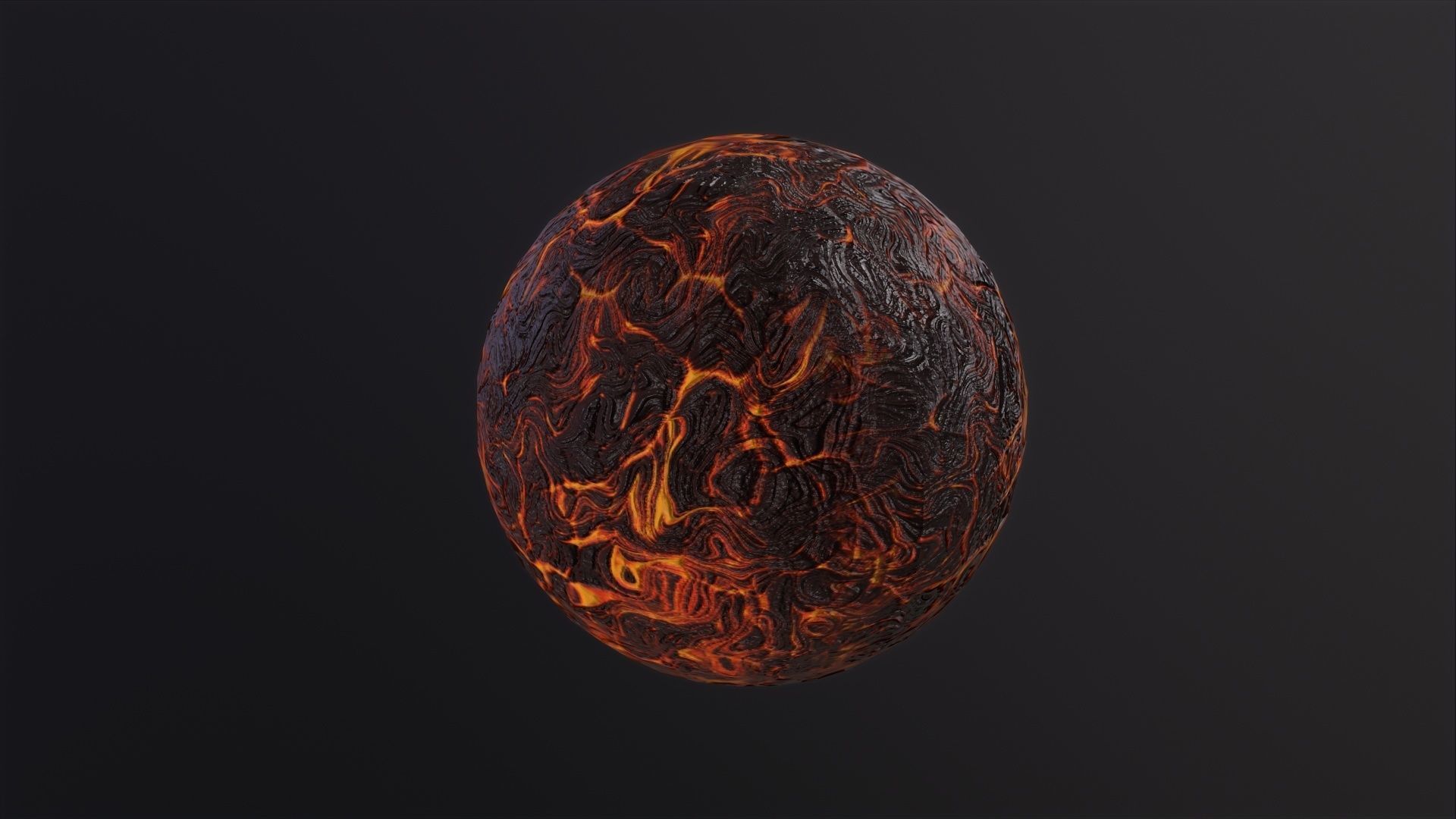 Lava Planet 3D Model Low-poly 3D model_6