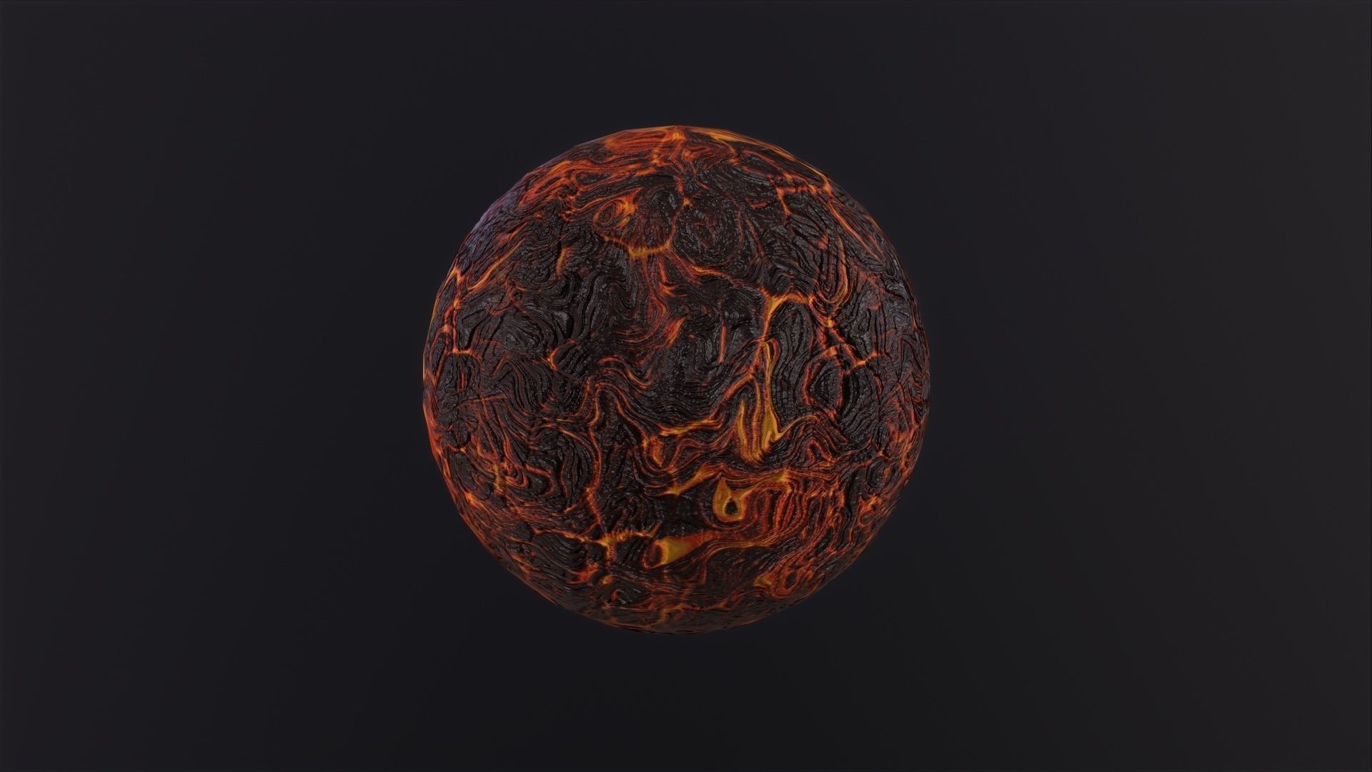 Lava Planet 3D Model Low-poly 3D model_4