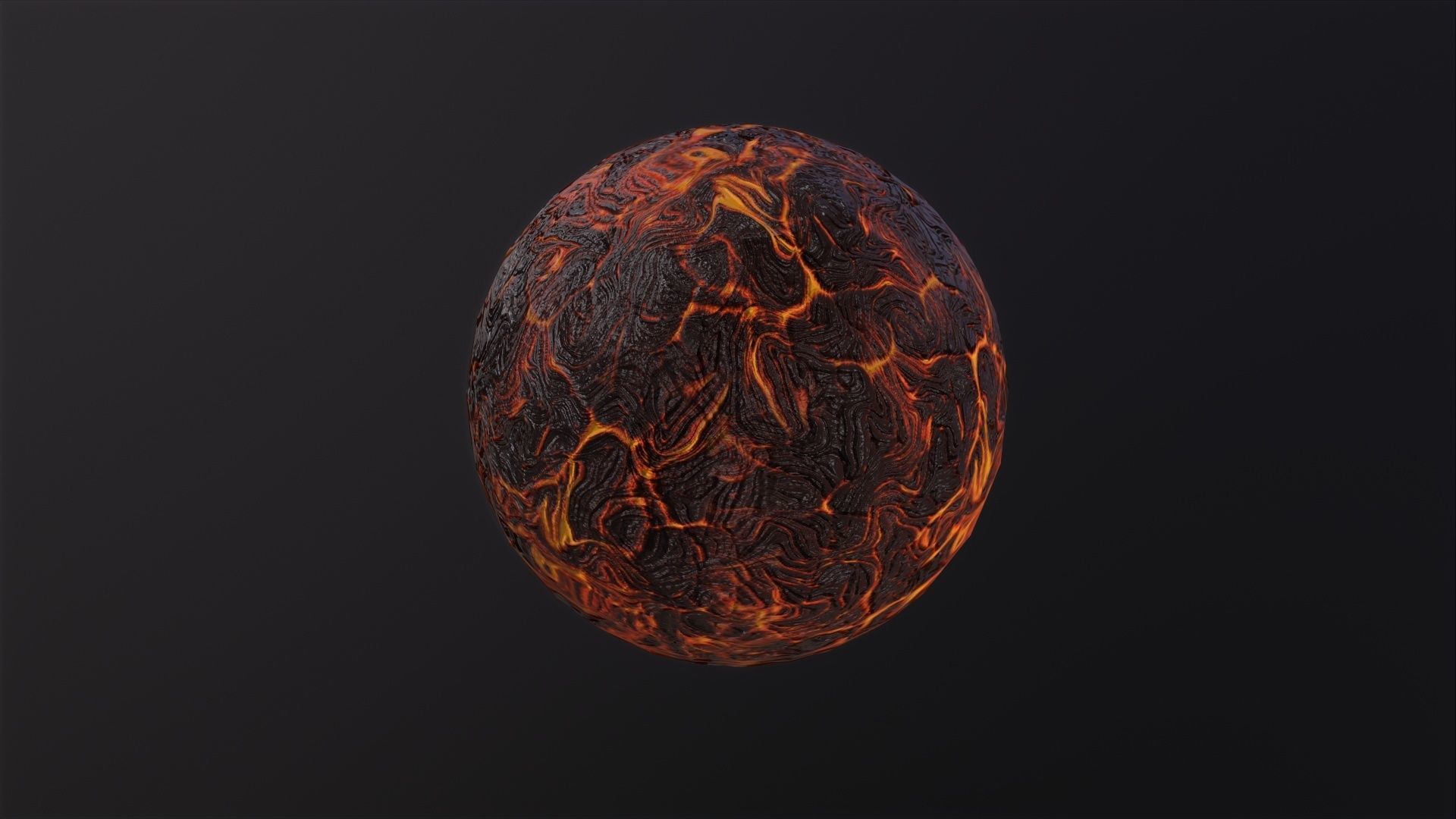 Lava Planet 3D Model Low-poly 3D model_5