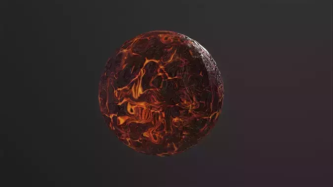 Lava Planet 3D Model Low-poly 3D model Lava Planet 3D Model Low-poly 3D model