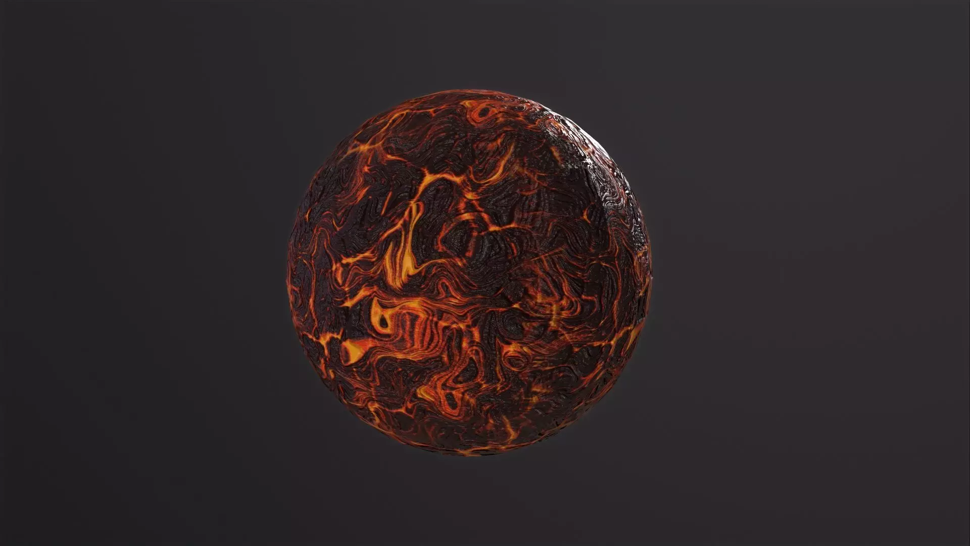 Lava Planet 3D Model Low-poly 3D model_0