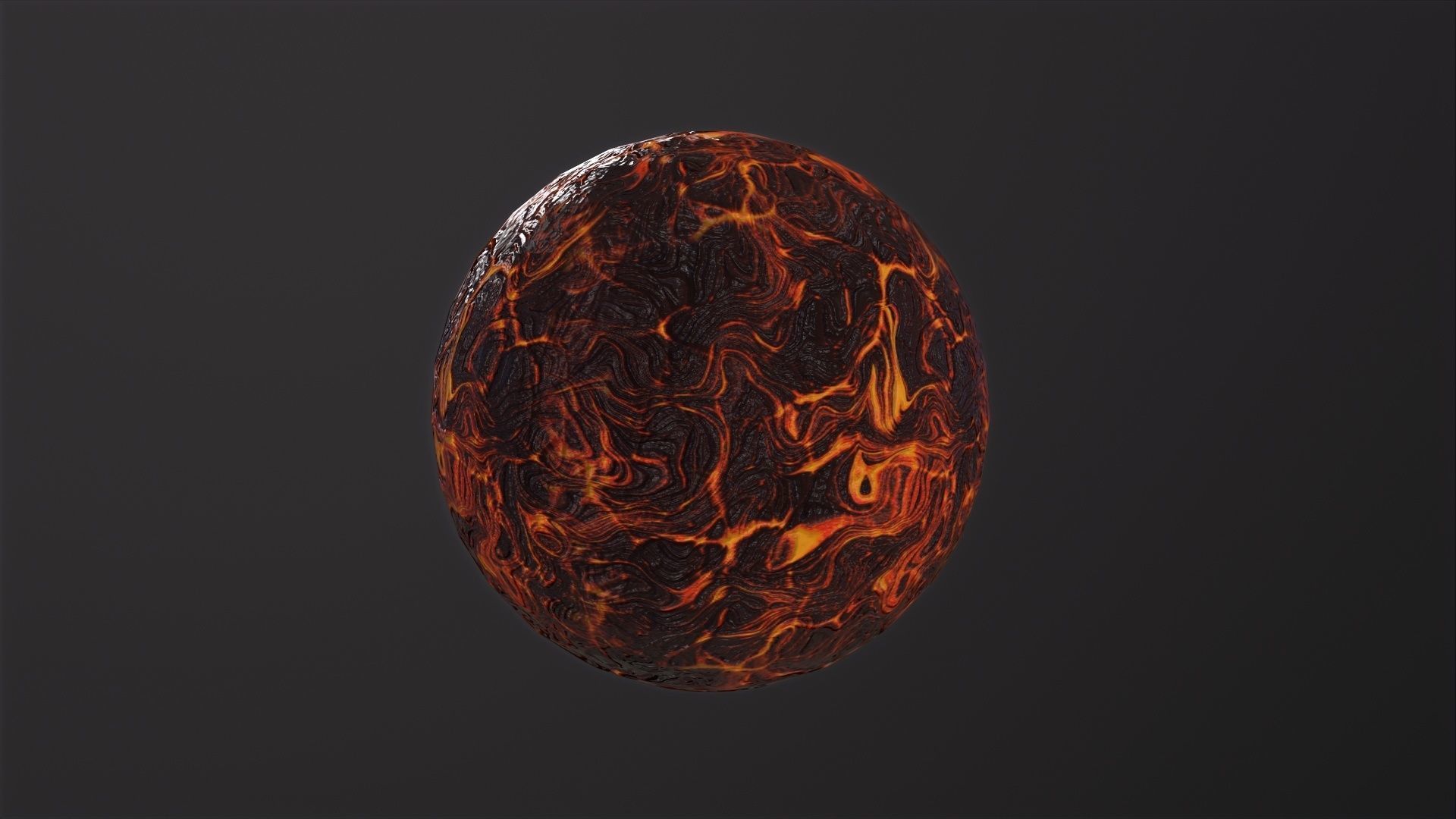 Lava Planet 3D Model Low-poly 3D model_2