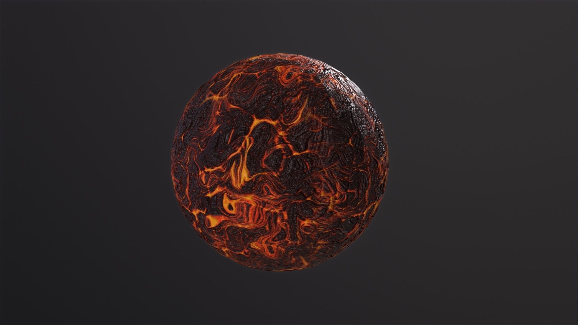 Lava Planet 3D Model Low-poly 3D model_3