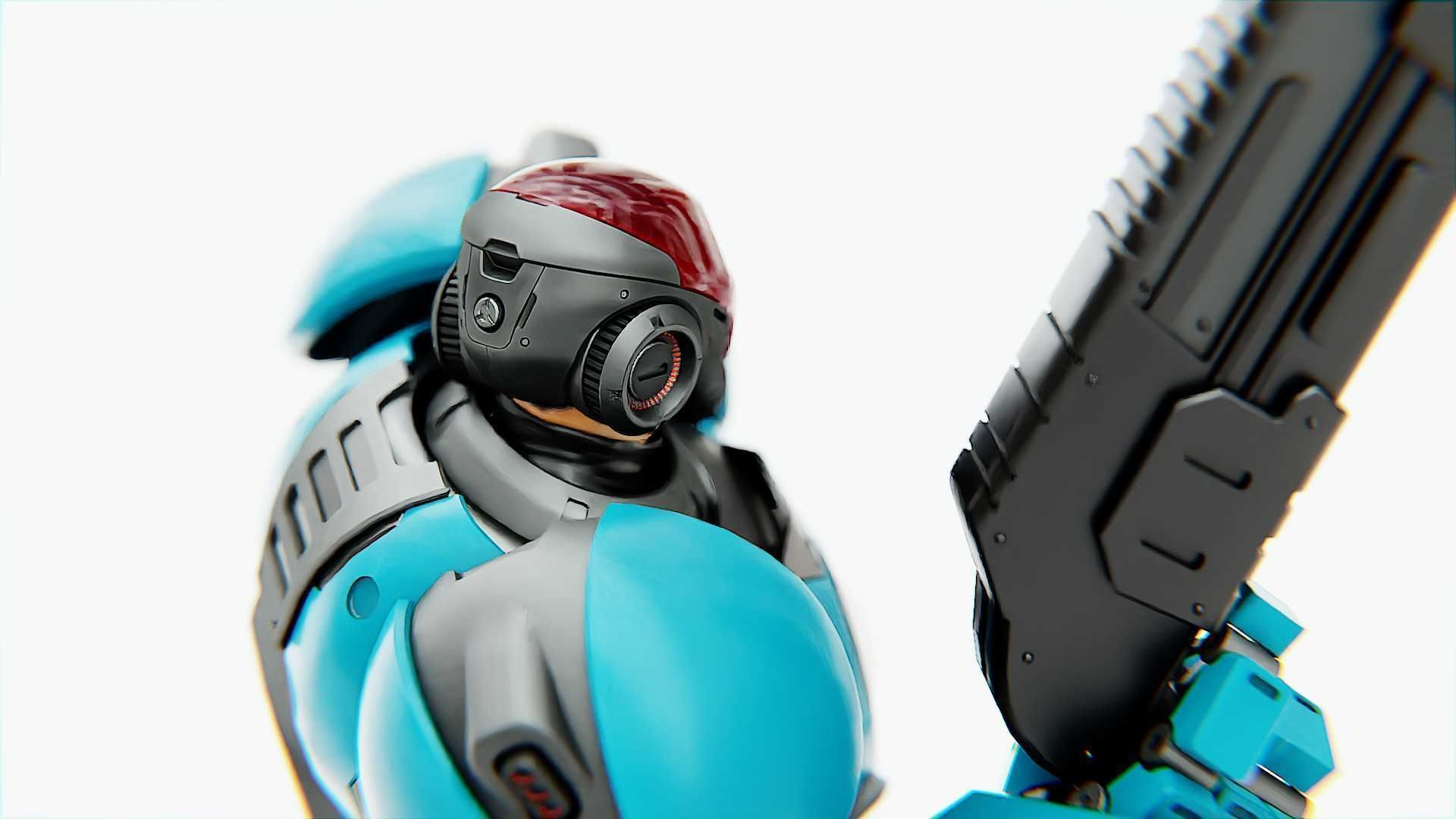 CYBER COP X-3000 RIGGED 3D model_13