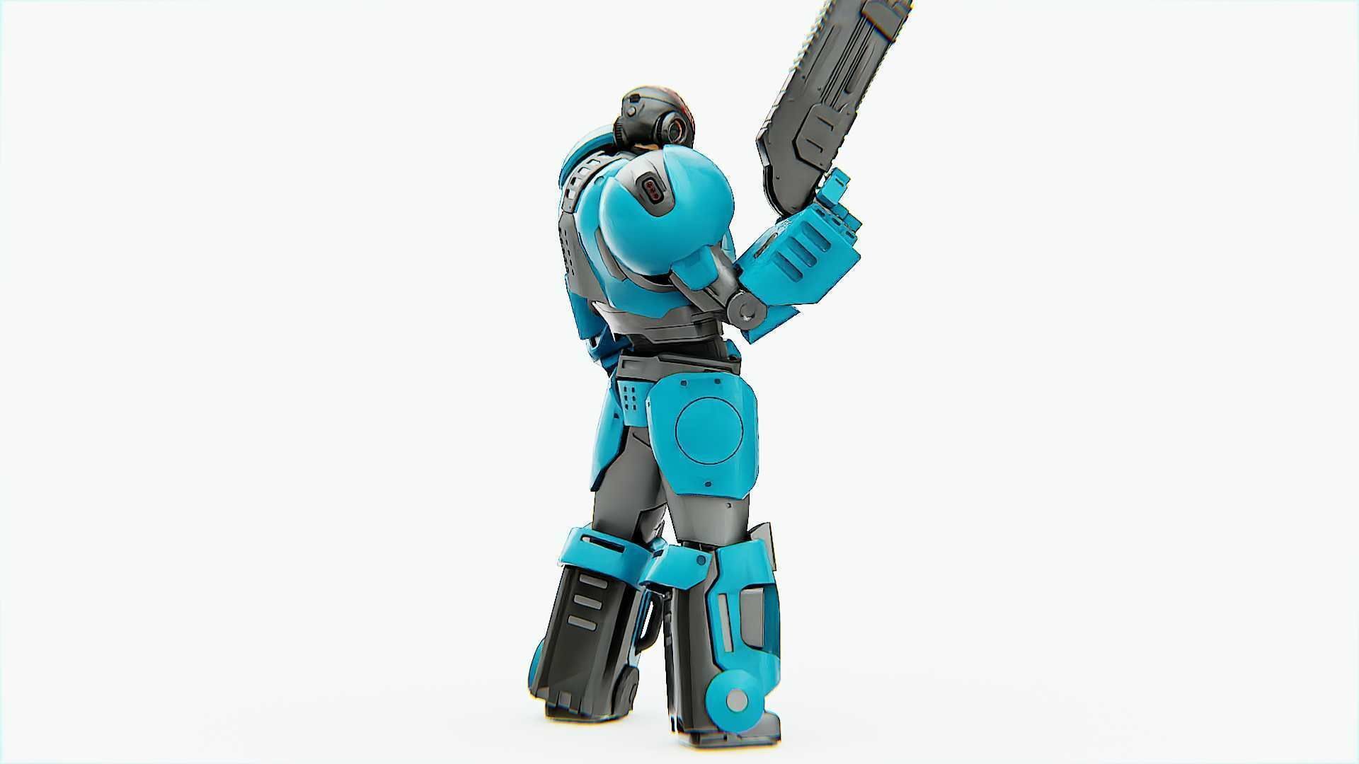 CYBER COP X-3000 RIGGED 3D model_5