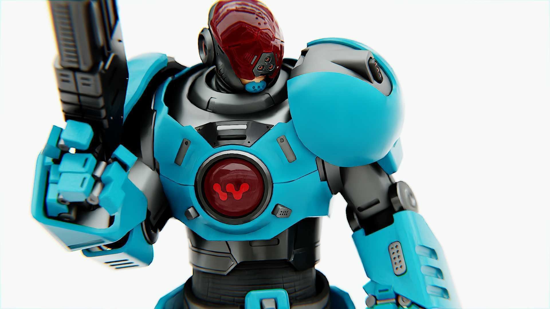 CYBER COP X-3000 RIGGED 3D model_11