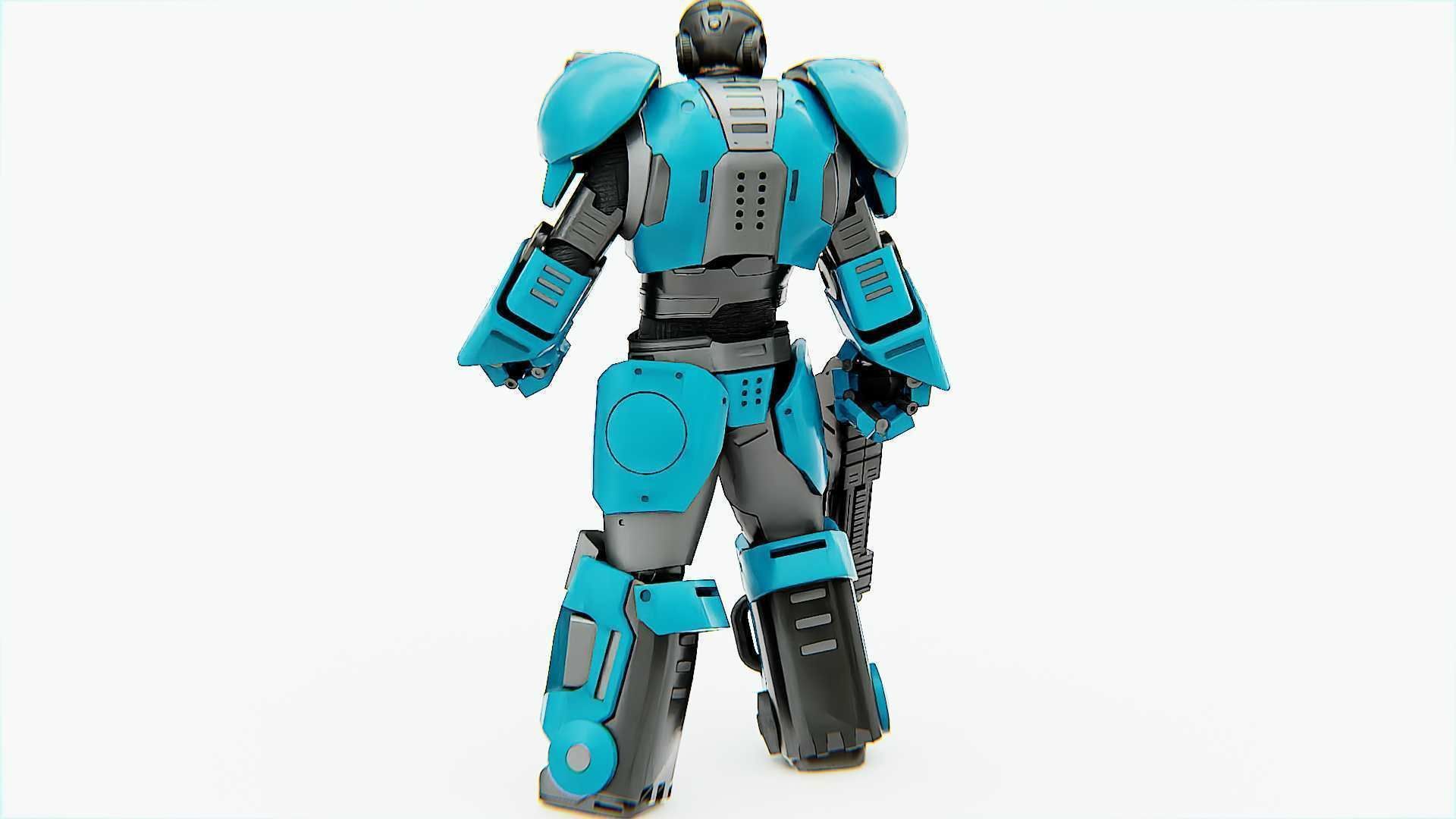 CYBER COP X-3000 RIGGED 3D model_22