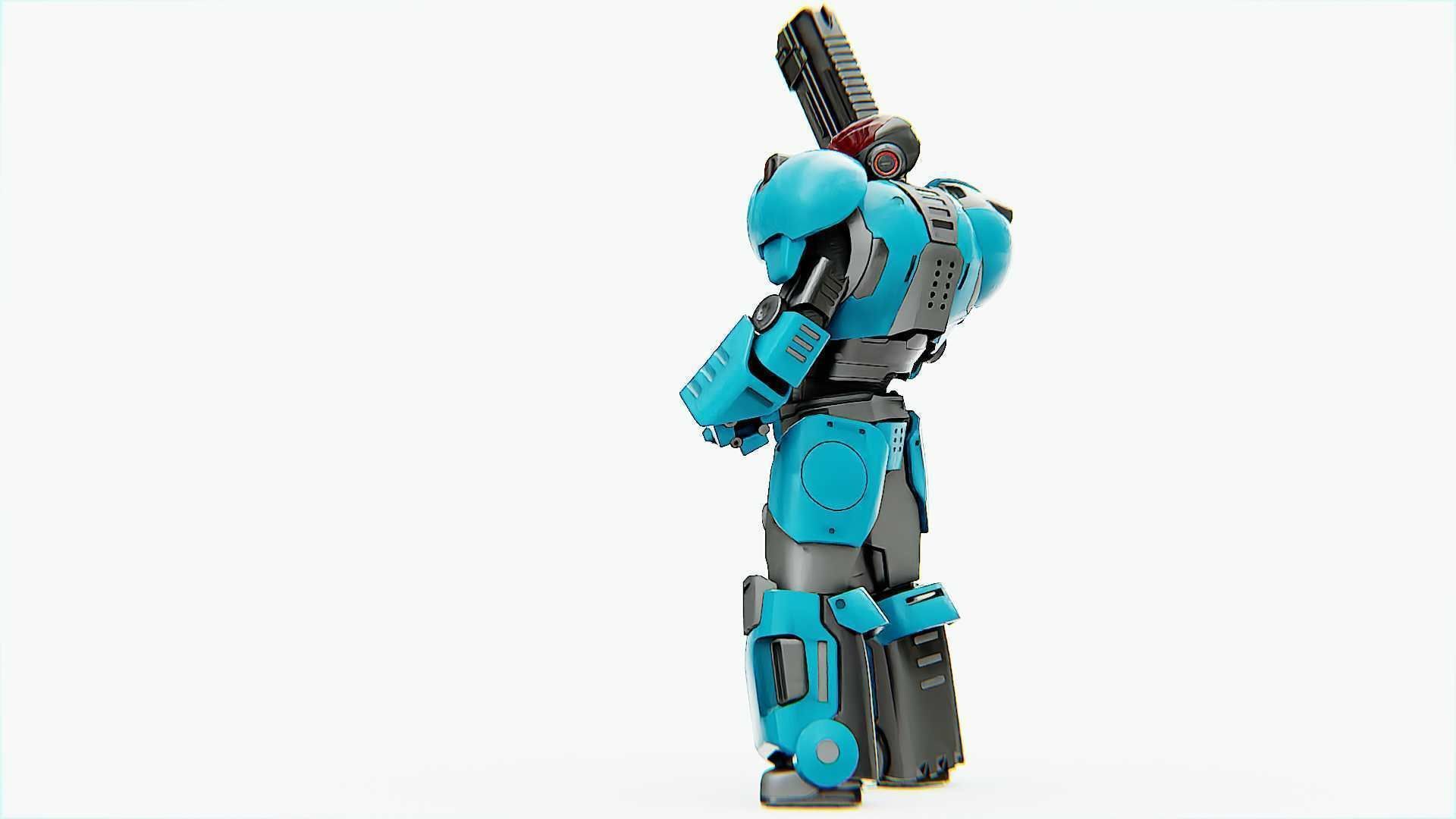 CYBER COP X-3000 RIGGED 3D model_8