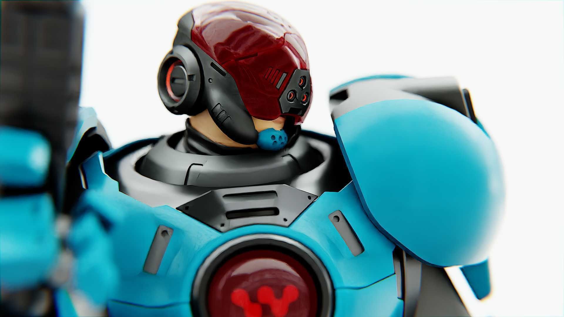 CYBER COP X-3000 RIGGED 3D model_12