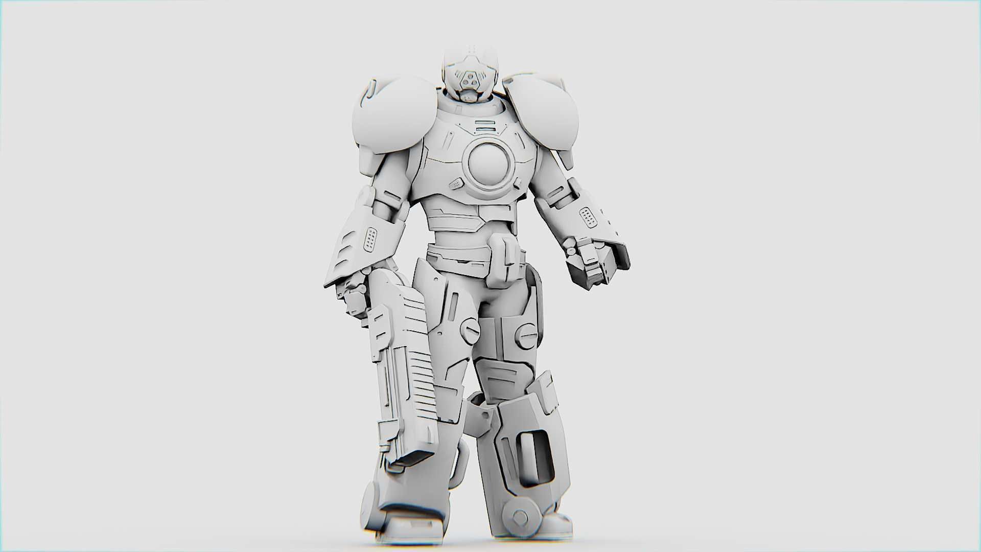 CYBER COP X-3000 RIGGED 3D model_32