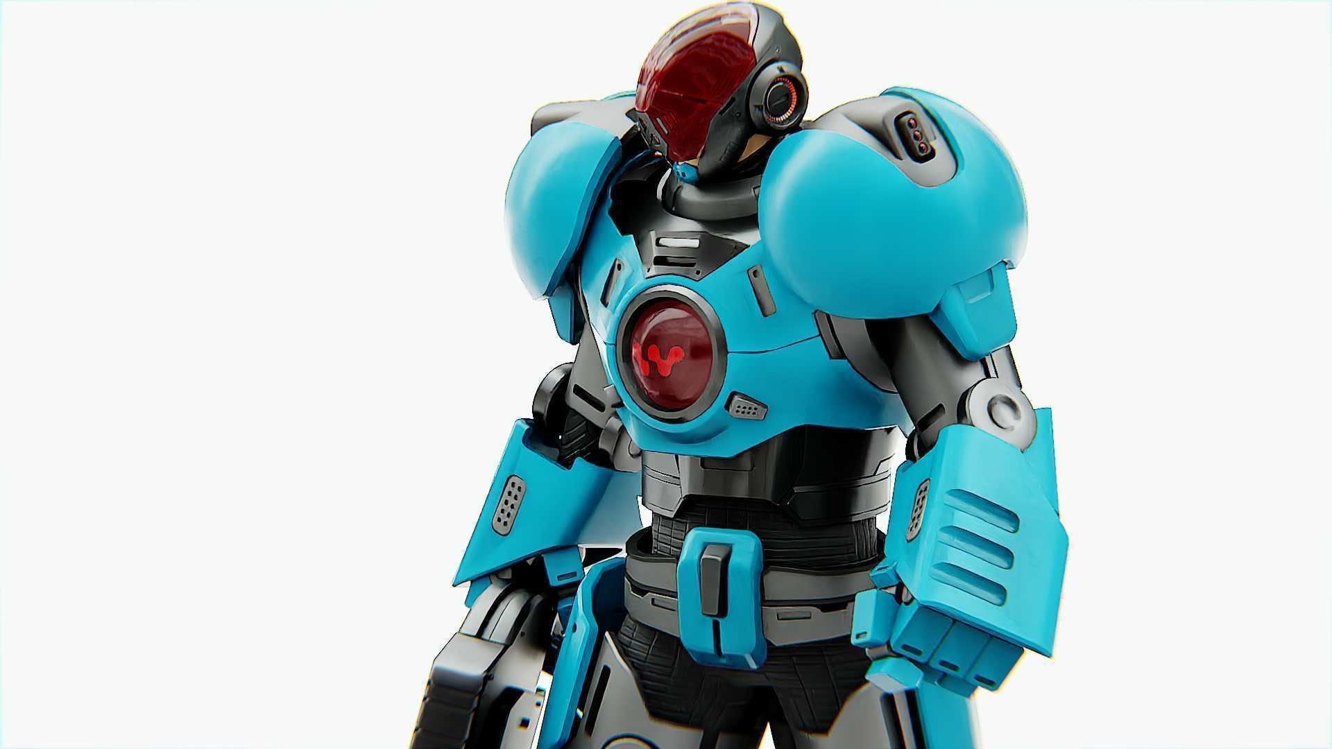 CYBER COP X-3000 RIGGED 3D model_20