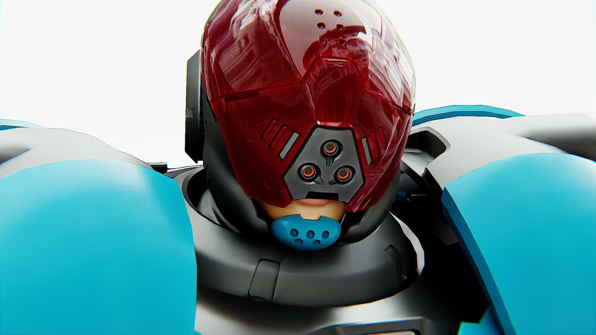 CYBER COP X-3000 RIGGED 3D model_26