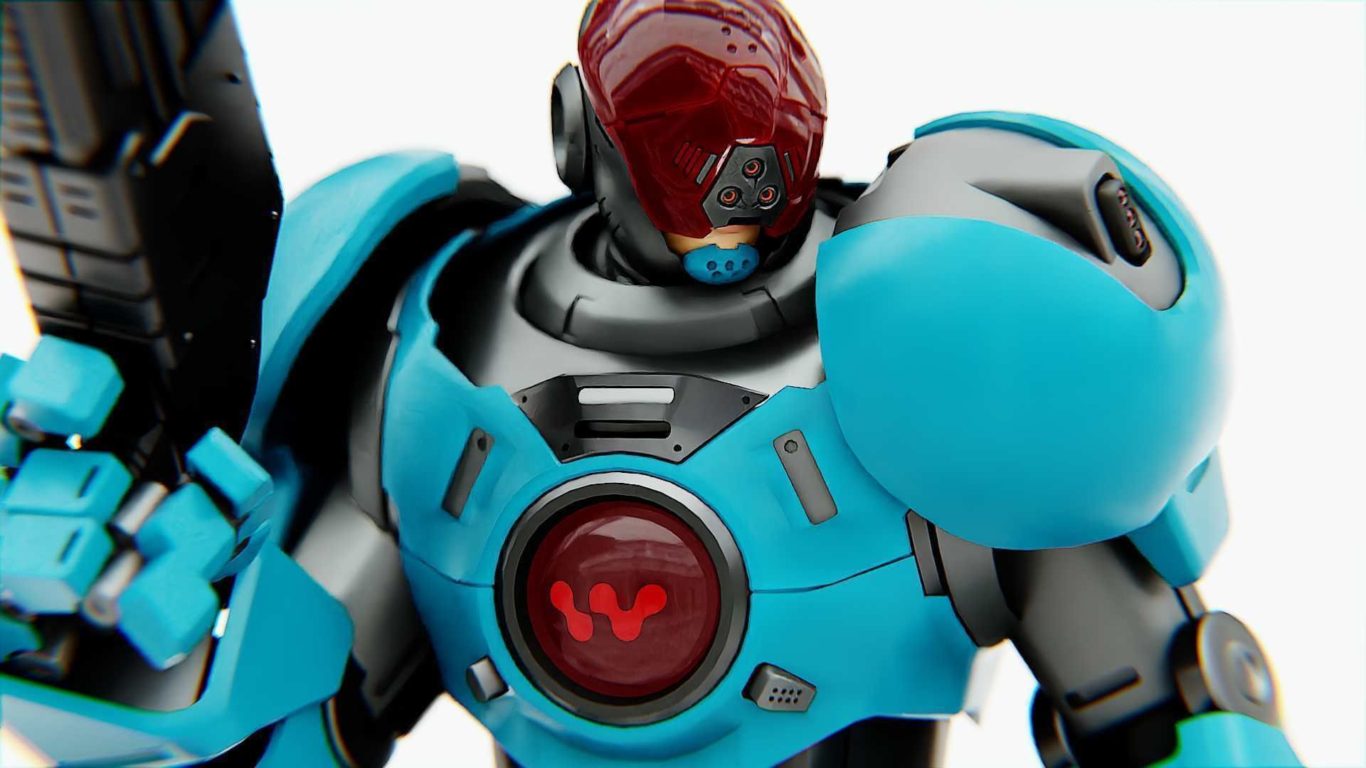 CYBER COP X-3000 RIGGED 3D model_16