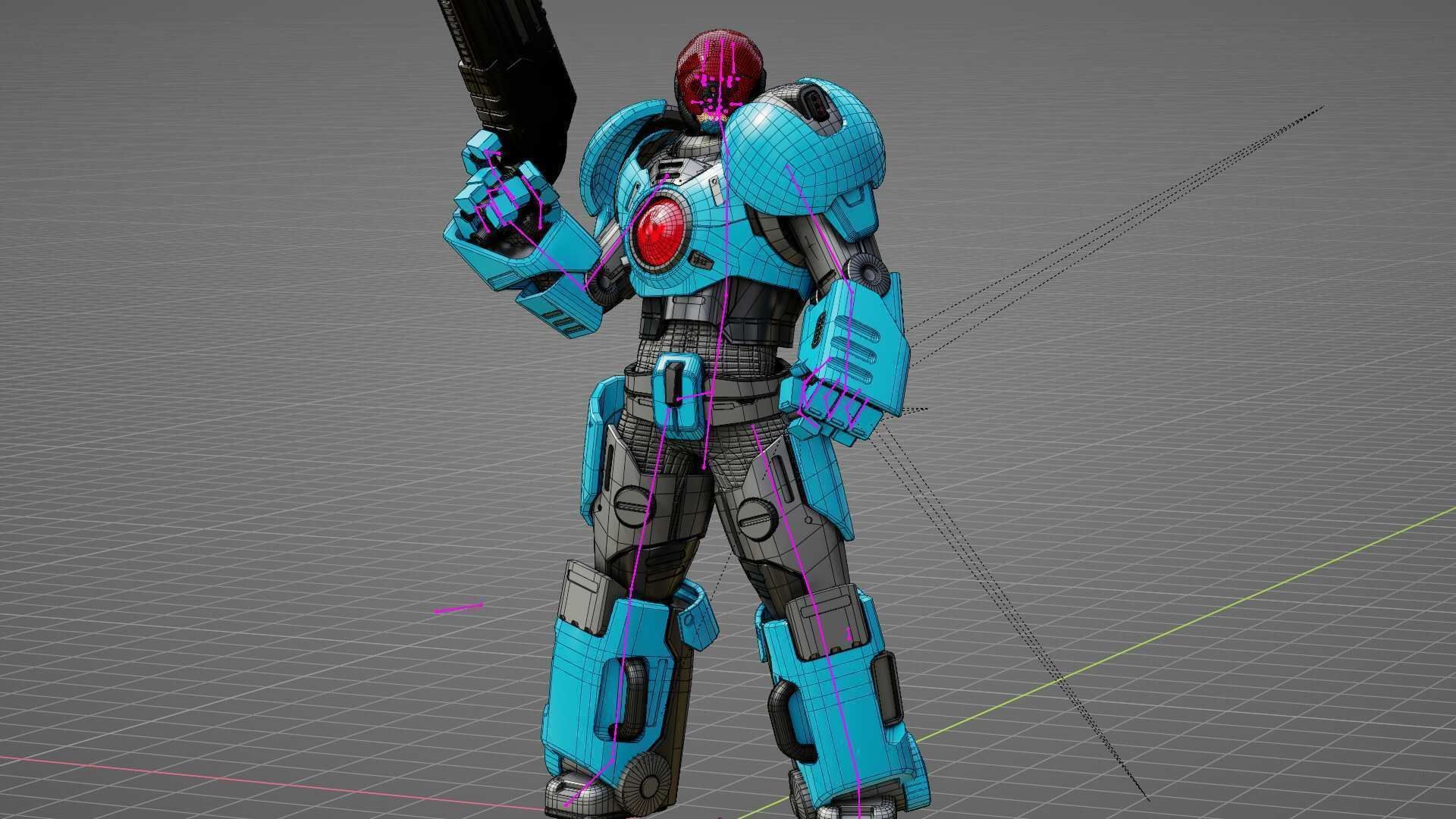 CYBER COP X-3000 RIGGED 3D model_35