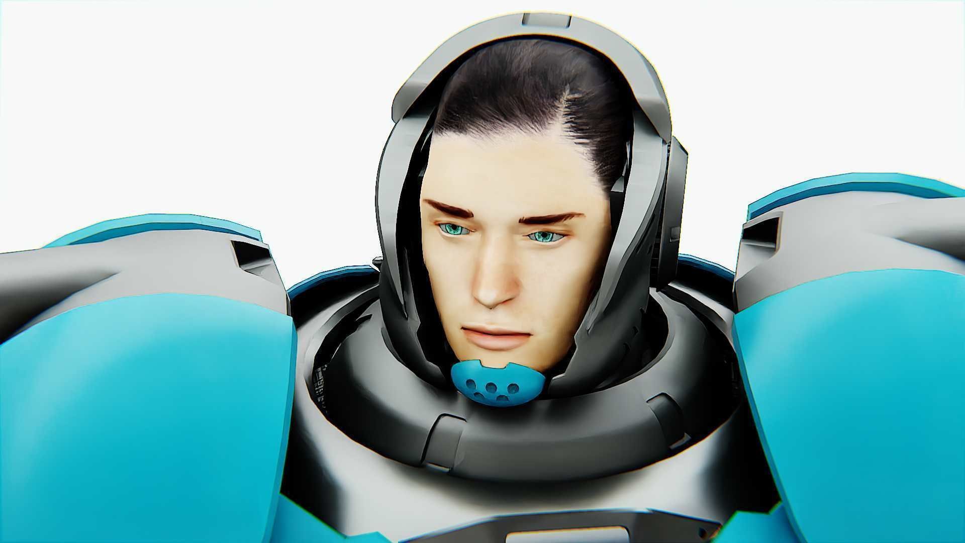 CYBER COP X-3000 RIGGED 3D model_27