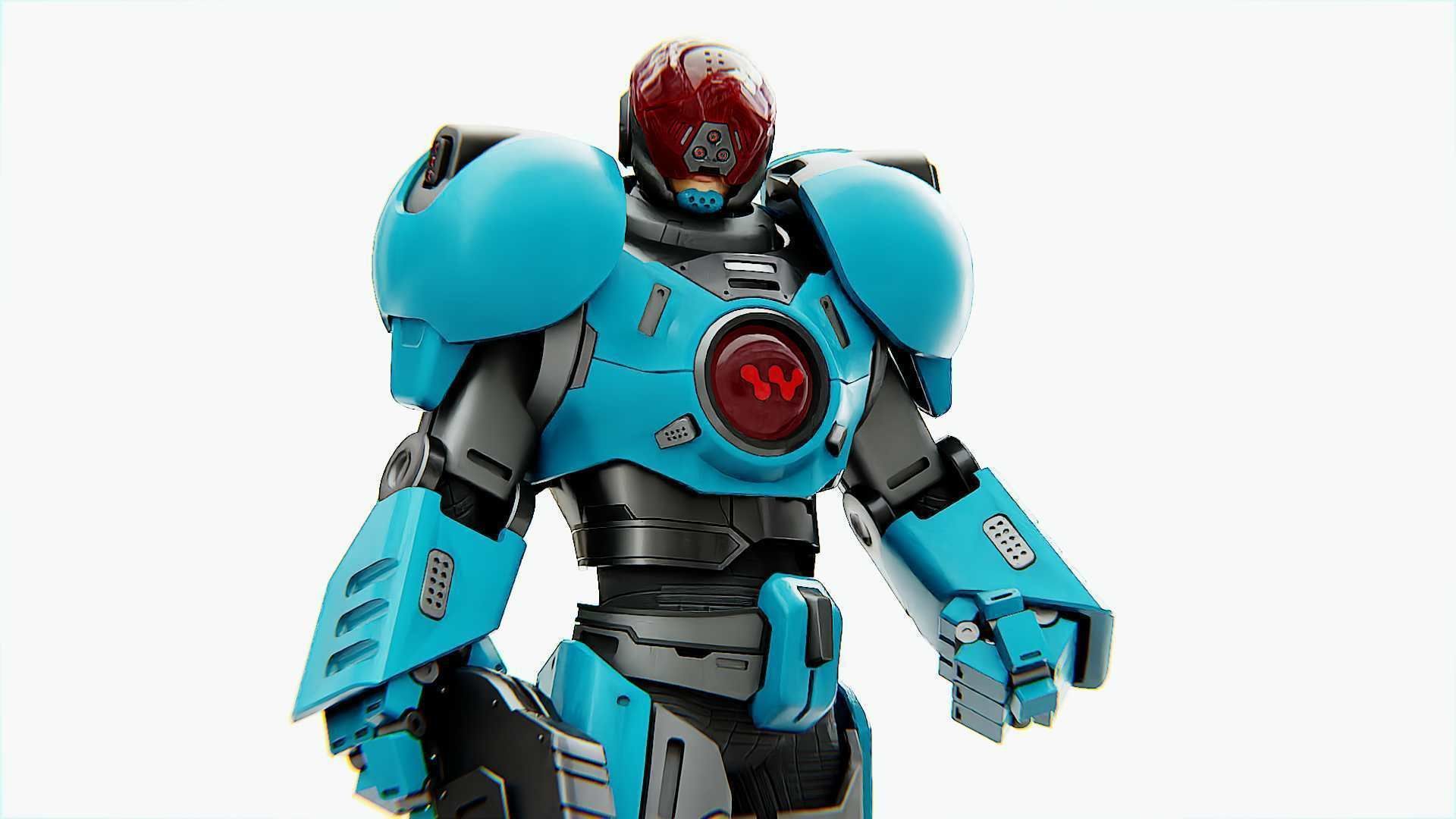 CYBER COP X-3000 RIGGED 3D model_19