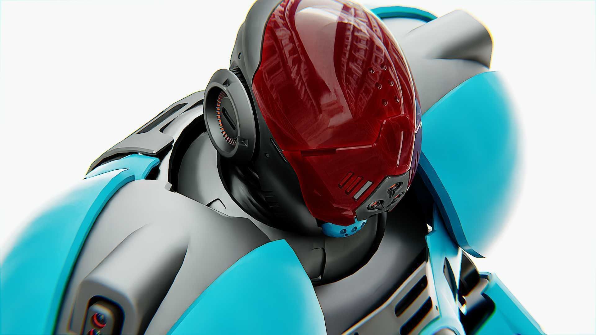 CYBER COP X-3000 RIGGED 3D model_25