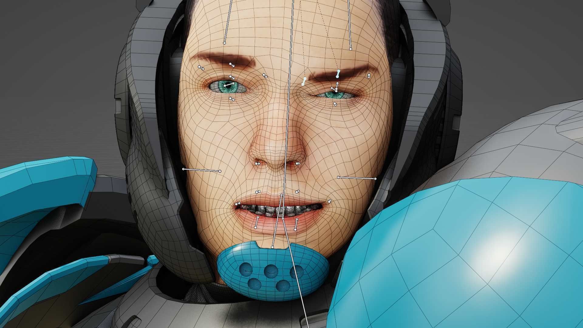 CYBER COP X-3000 RIGGED 3D model_37