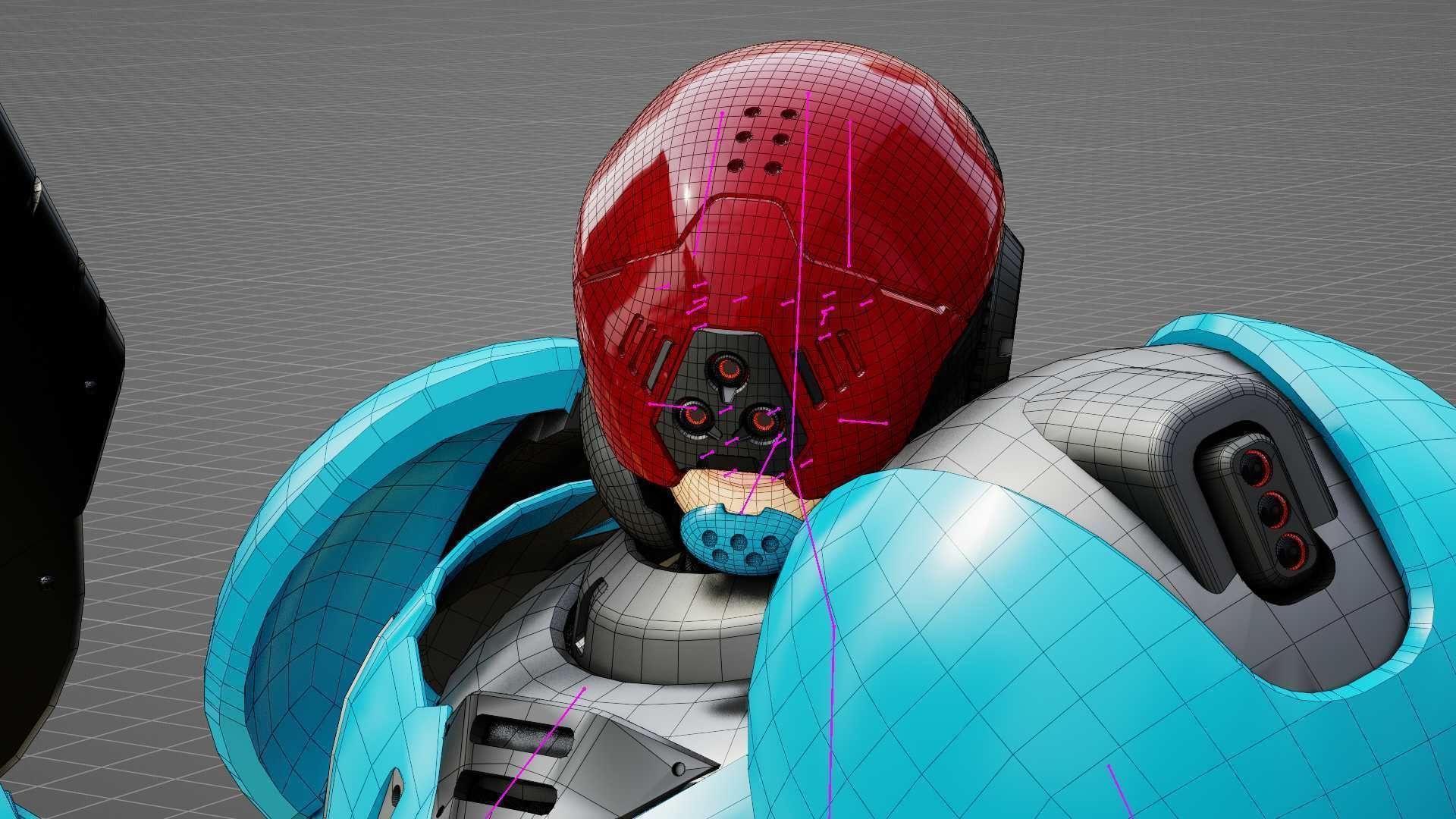 CYBER COP X-3000 RIGGED 3D model_36