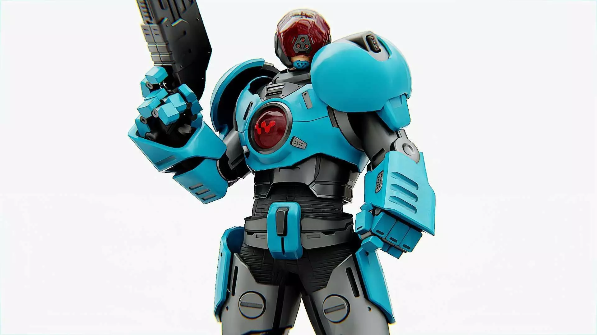 CYBER COP X-3000 RIGGED 3D model_0